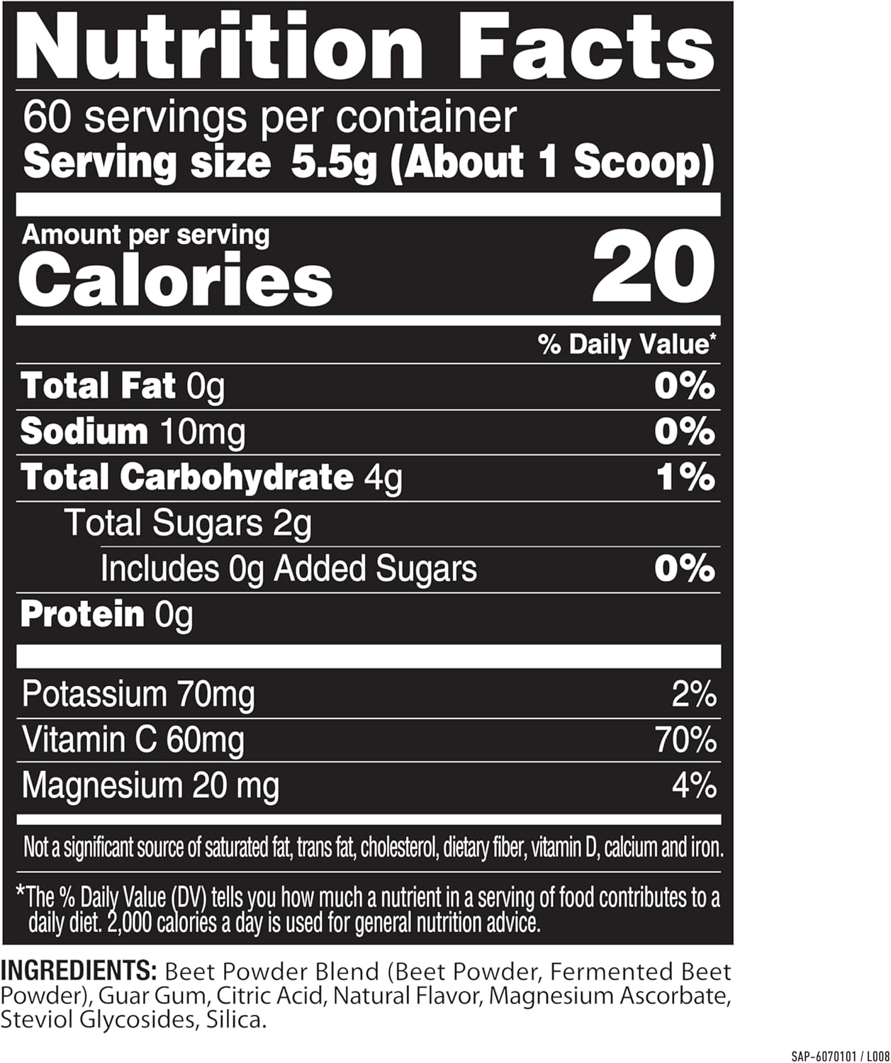 Delicious Mixed Berry Power Beets Powder - Natural Energy & Stamina Supplement, Supports Circulation - Non-GMO Superfood (60 Servings)