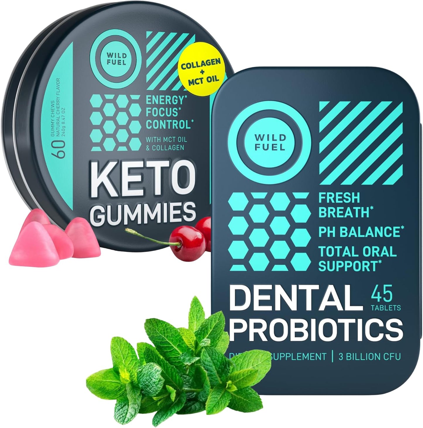 Dental Probiotics and Keto Candy MCT Gummies Bundle for Oral Health