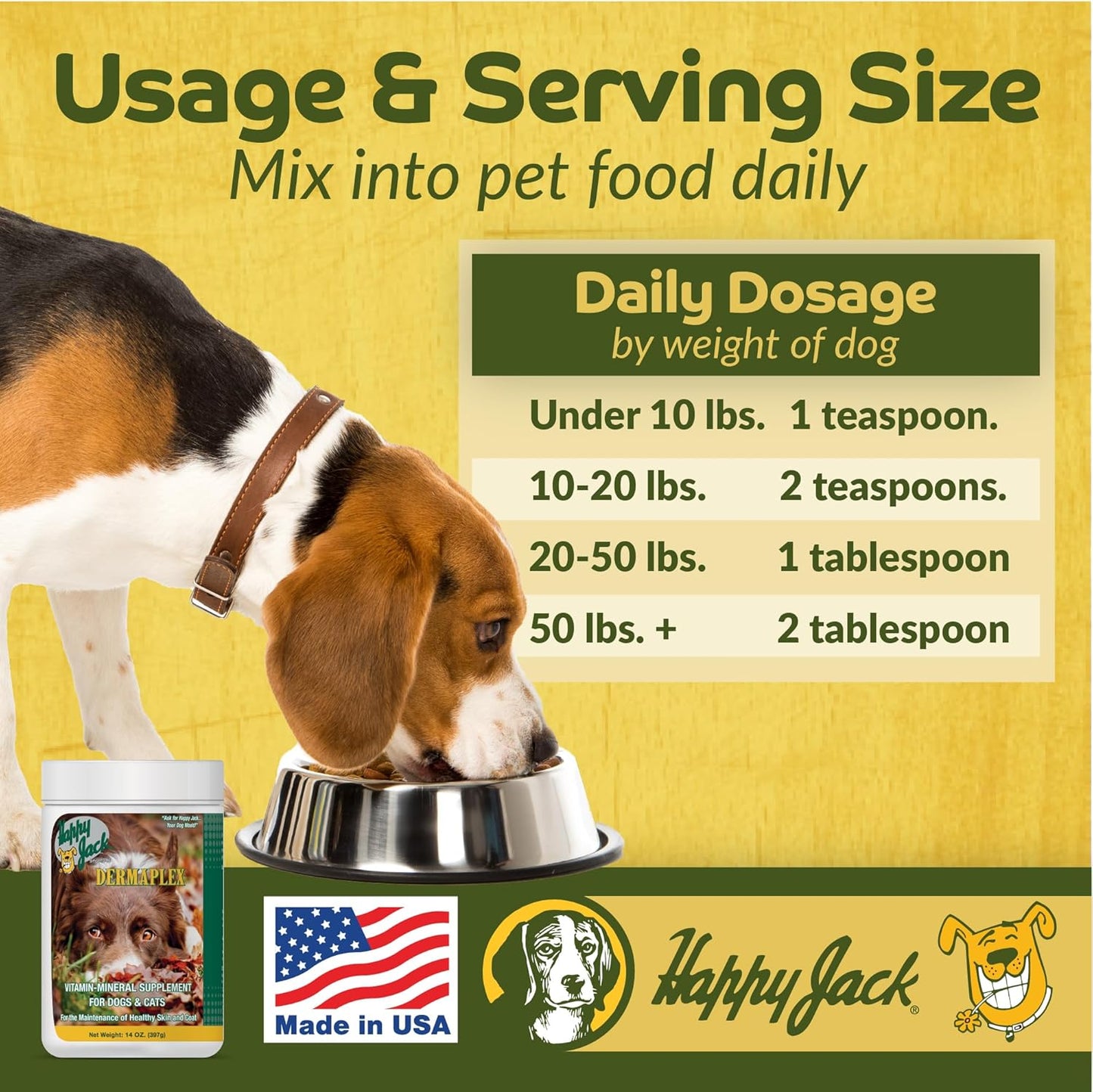 Dermaplex Skin and Coat Supplement for Dogs & Cats - Promotes Hair Growth and Healing from Skin Issues (14oz)