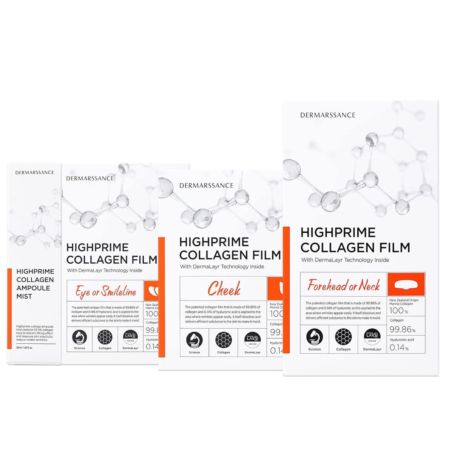 DERMARSSANCE Highprime Collagen Film & Mist Kit - Complete Set for 5 Sessions
