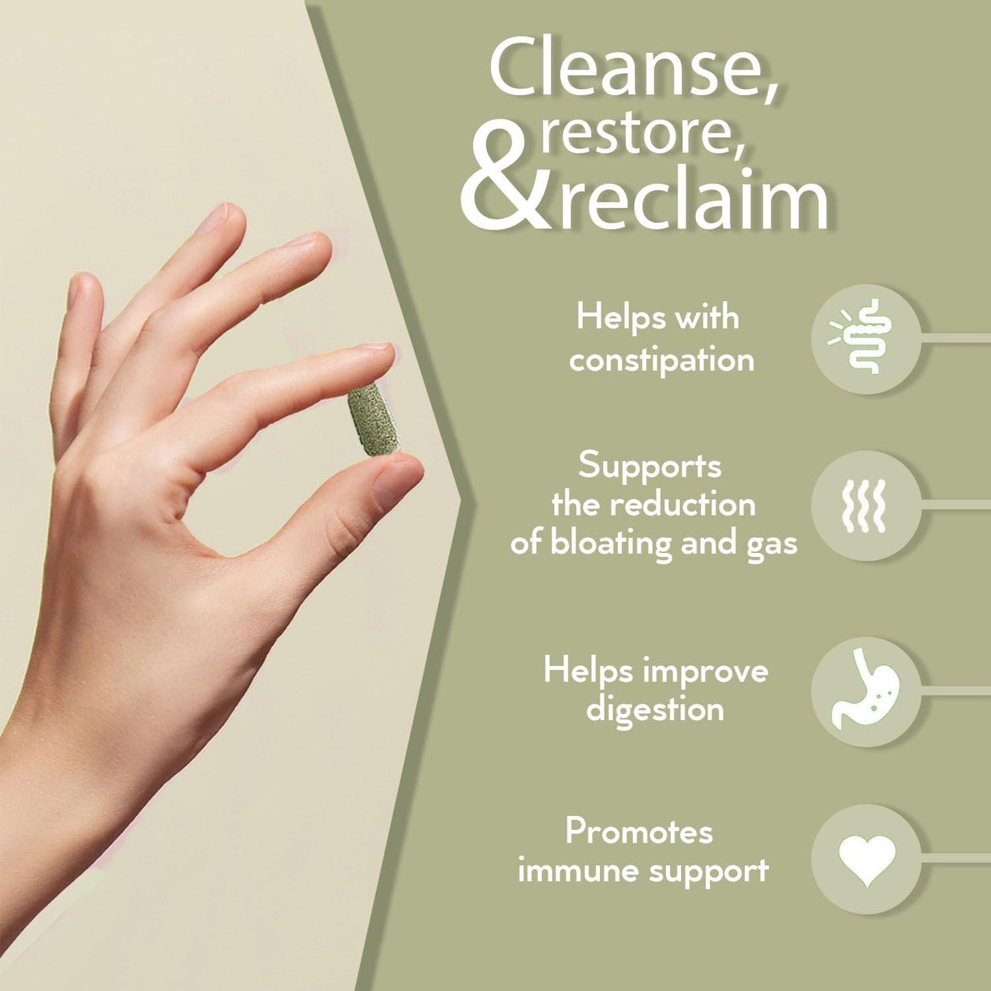 Detox Cleanse Supplement with Milk Thistle, Goldenseal, Senna, Probiotics, Multivitamins - 120 Tablets