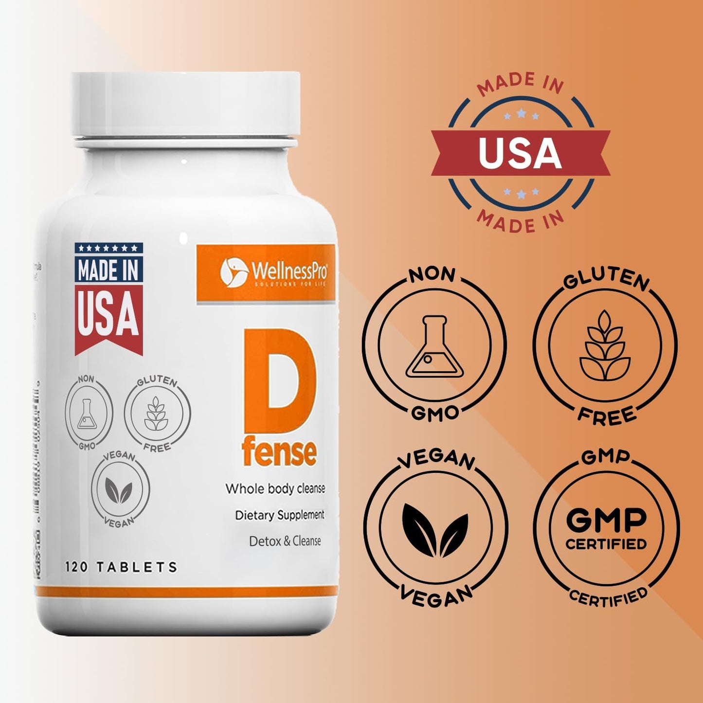 Detox Cleanse Supplement with Milk Thistle, Goldenseal, Senna, Probiotics, Multivitamins - 120 Tablets