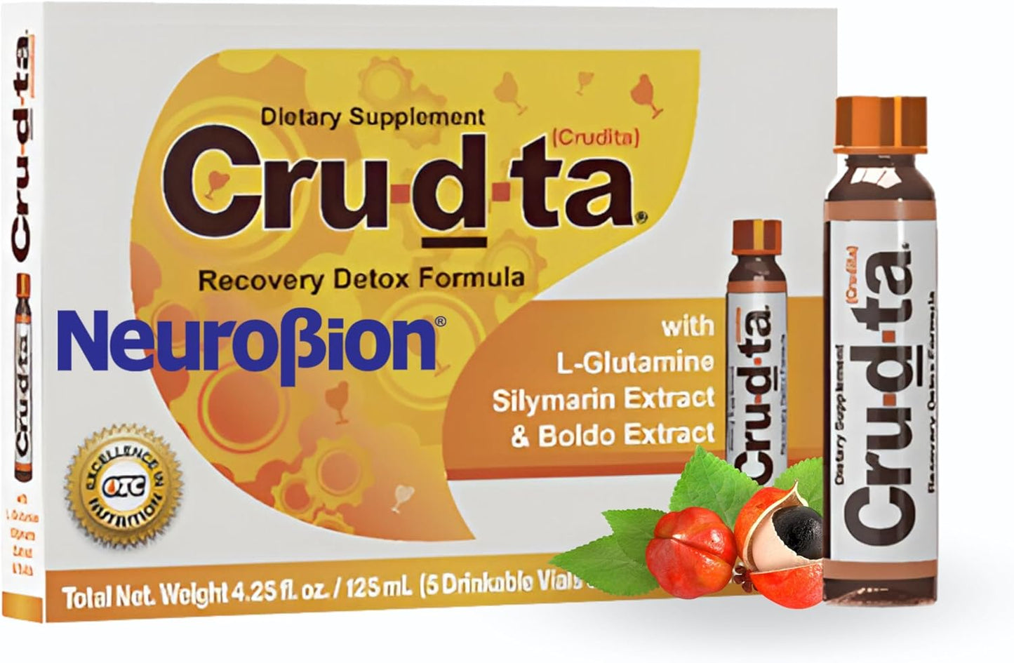 Detox Formula with L-Glutamine, Silymarin, Boldo Extract, Antioxidants, Immune Support - 5 Vials