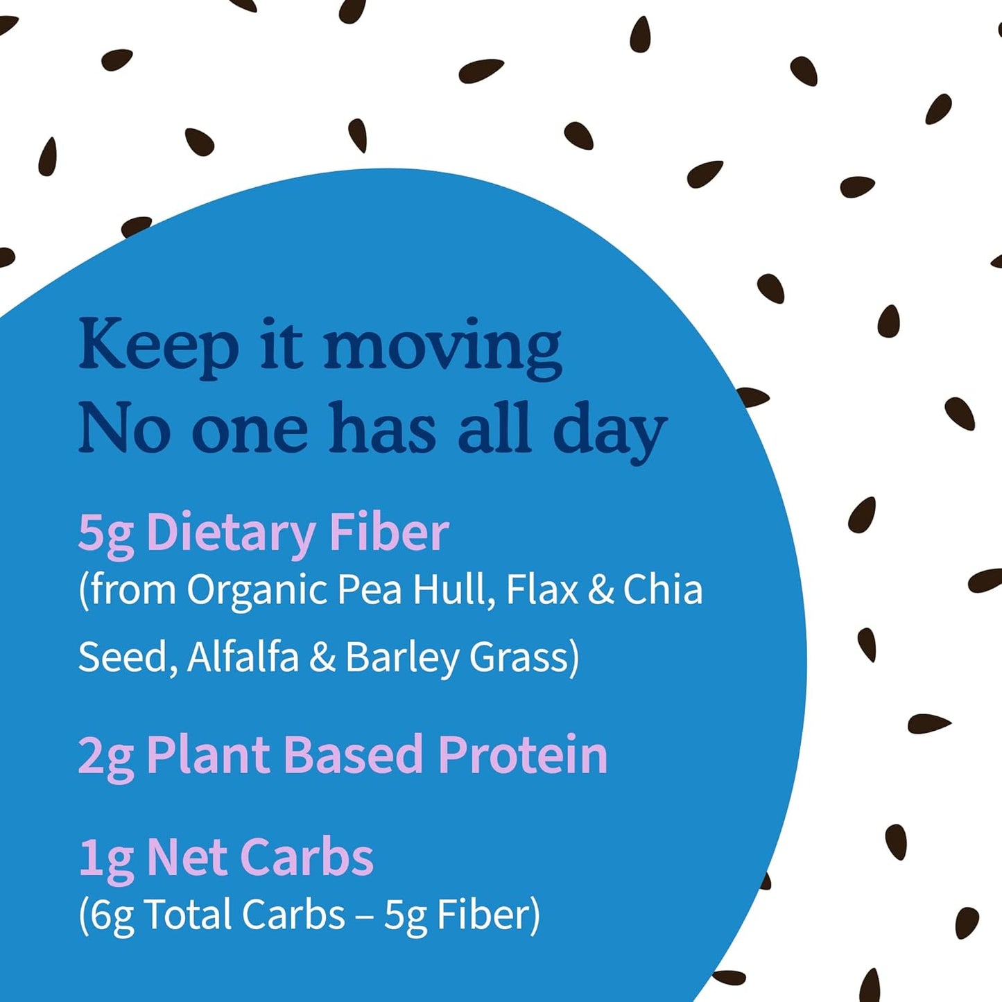 Detoxifiber Organic Fiber Powder Blend with Chia, Alfalfa & Barley - Herbal Cleanse & Gut Health Support - Non-GMO, Gluten-Free, Vegan - 30 Servings