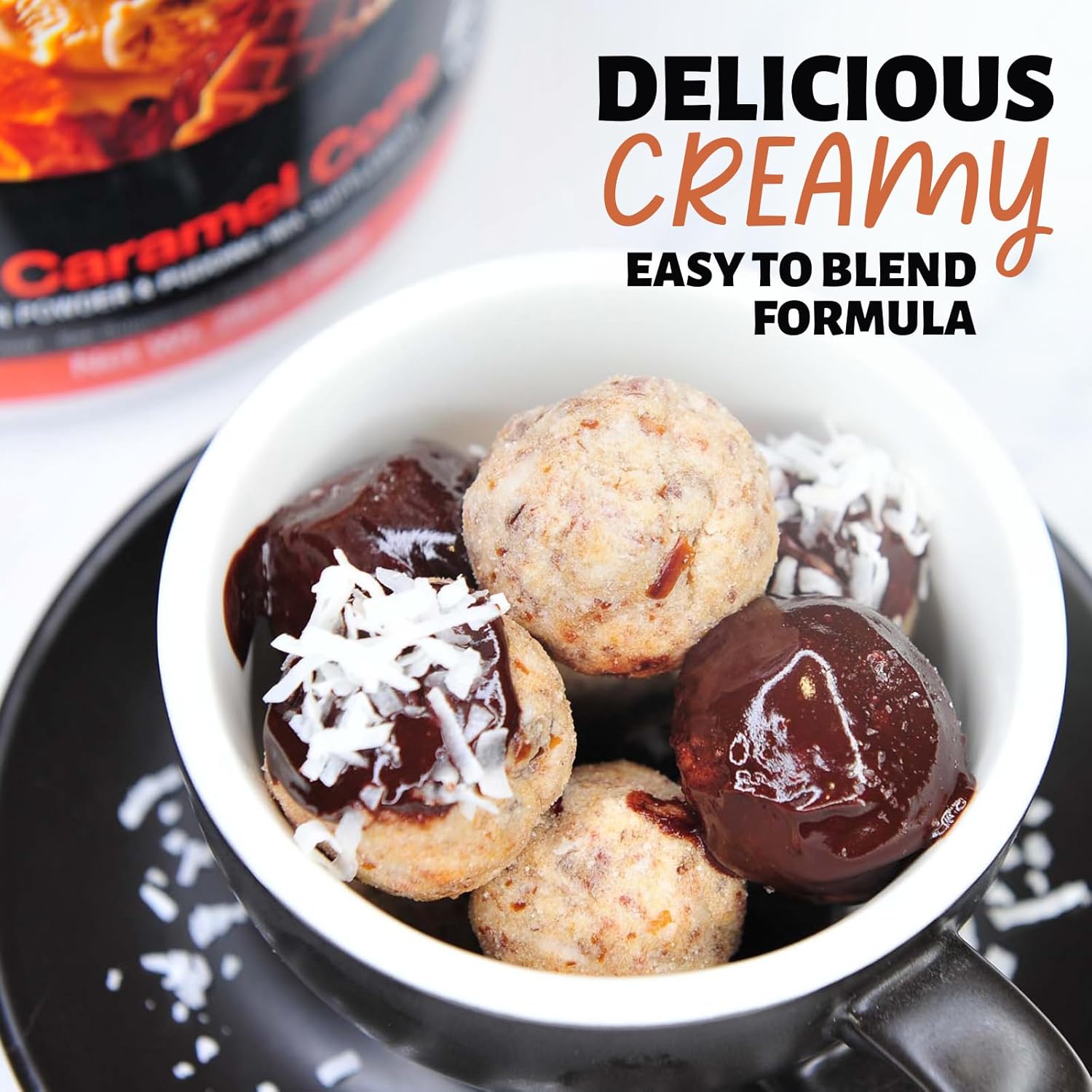 Devotion Nutrition Salted Caramel Cone Protein Powder Packets - 20g Whey & Micellar Protein, 1g MCT, Gluten-Free, Keto-Friendly, No Added Sugars - 12 Count