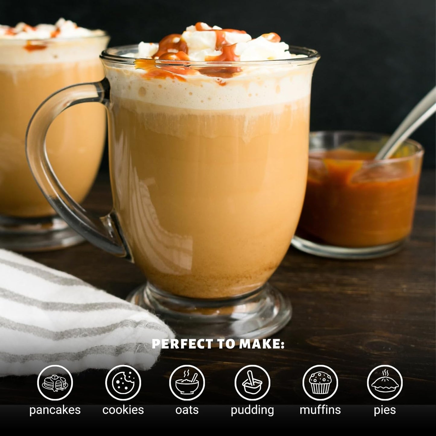 Devotion Nutrition Salted Caramel Cone Protein Powder Packets - 20g Whey & Micellar Protein, 1g MCT, Gluten-Free, Keto-Friendly, No Added Sugars - 12 Count