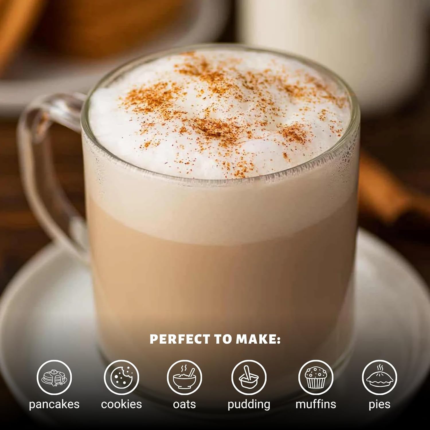 Devotion Nutrition Sinful Cinnamon Protein Powder Blend - Gluten Free, Keto Friendly, 1g MCT - 20g Whey & Micellar Protein - 12 Single Serving Packets