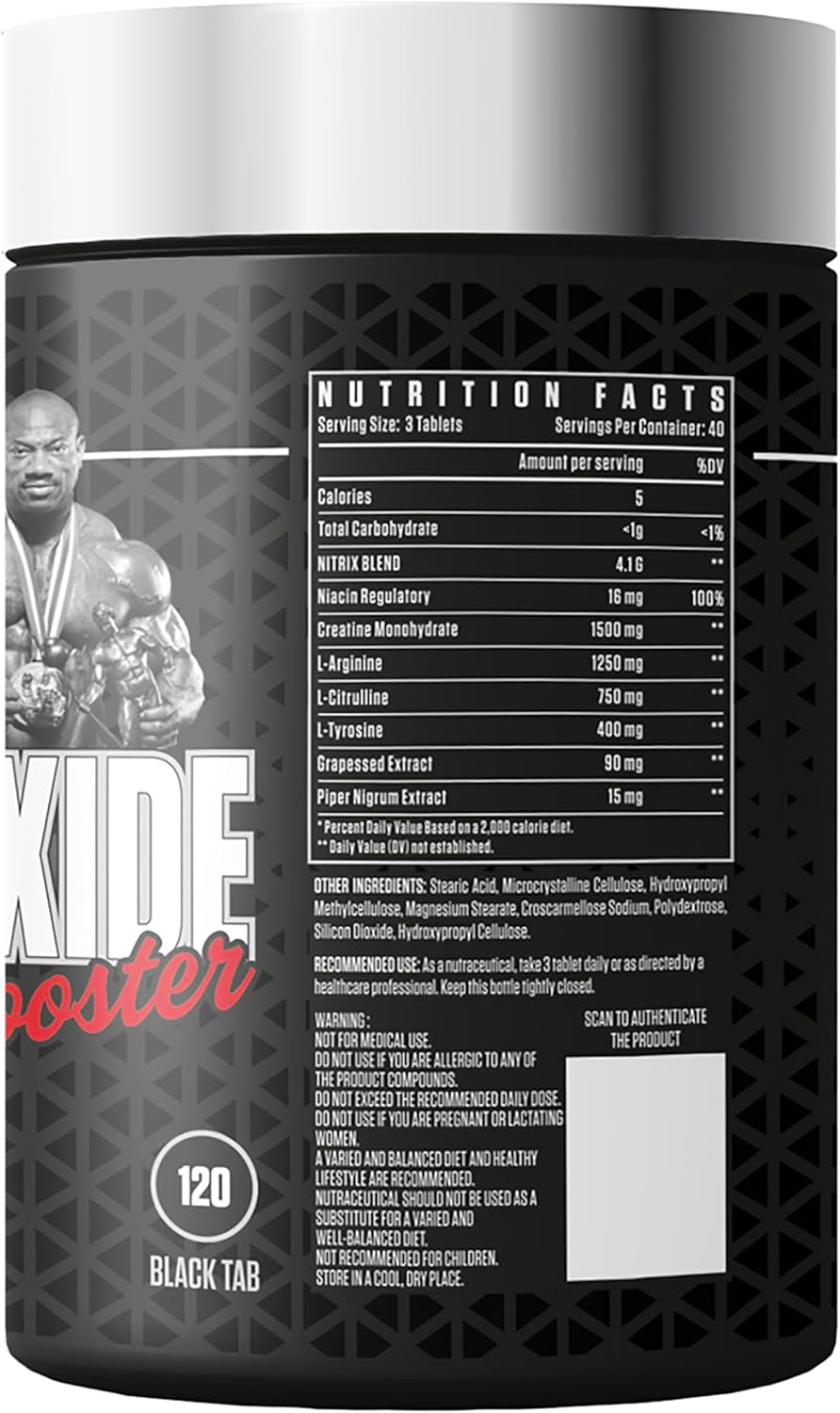 Dexter Jackson Black Series Nitric Oxide Booster - Metabolism Boost, Fat Burning - 60 Tablets, 30 Servings