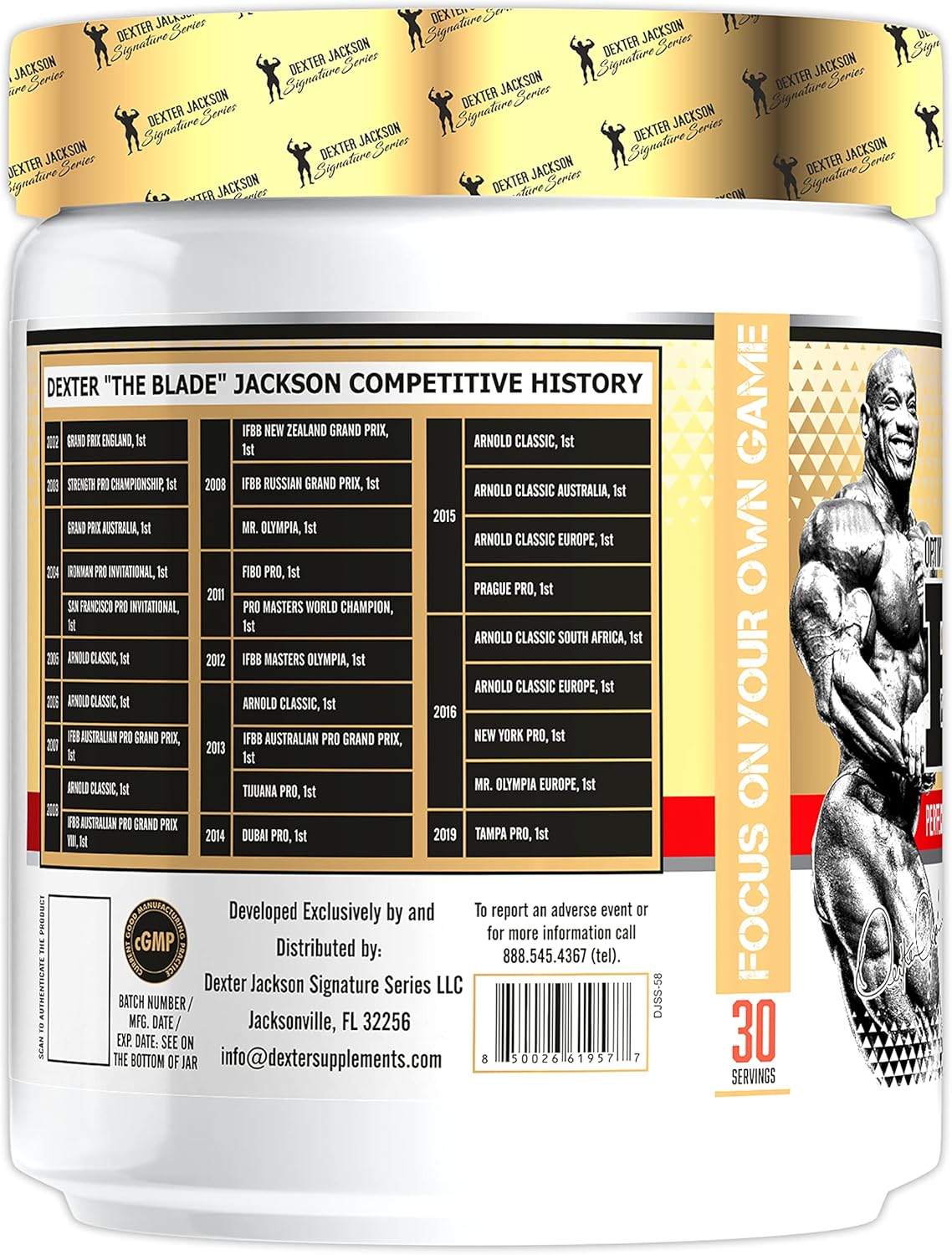 Dexter Jackson Gold Series BCAA - Fruit Punch Flavor - 226g (30 Servings) - Advanced Amino Acids for Muscle Recovery & Endurance