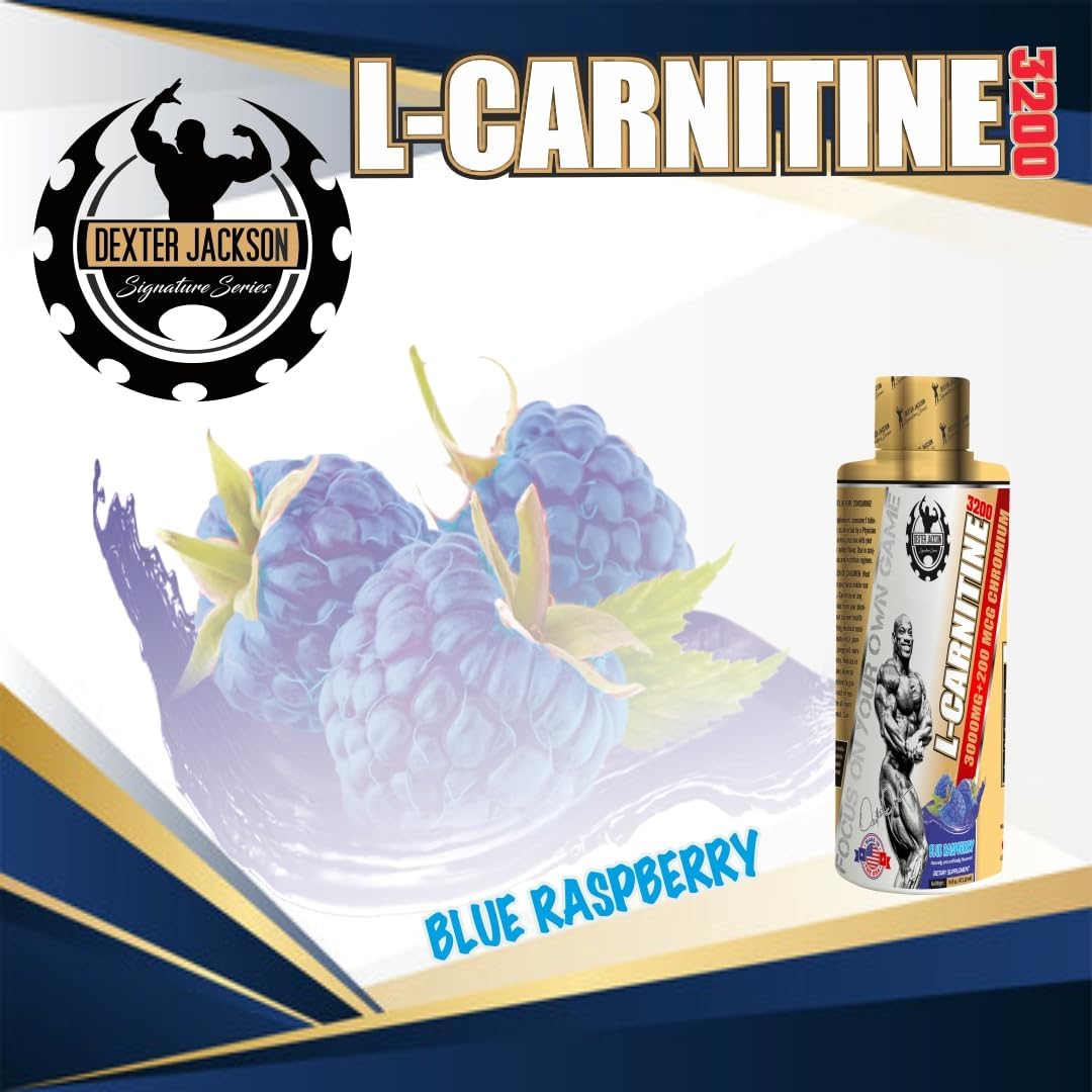Dexter Jackson Gold Series L-Carnitine 3200 Blue Raspberry - 473.28 Ml (32 Servings)