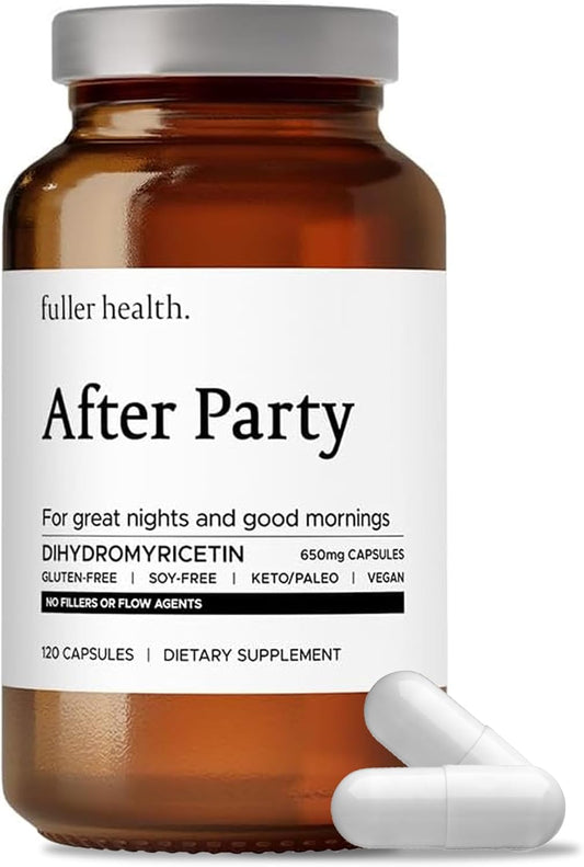 DHM Dihydromyricetin Supplement for Full Body Health | Boost Liver Function, Metabolism, Energy | Post-Party Relief, 650mg Per Pill | 1 Bottle, 24 Servings