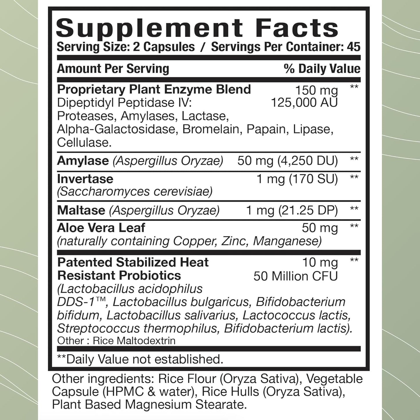 Digest-A-Meal Enzyme & Probiotic Supplement for Gut Health - Relief for Bloating, Acid Reflux, & Indigestion - Includes Aloe Vera Leaf - 90 Capsules