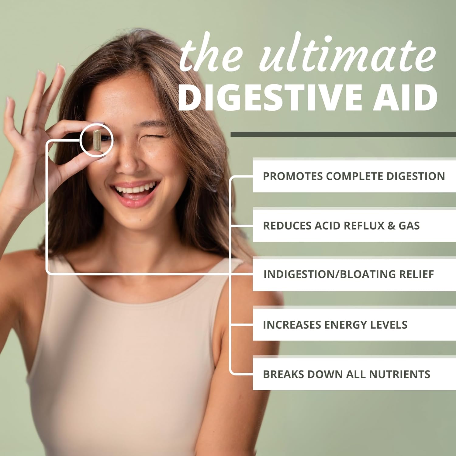 Digest-A-Meal Enzyme & Probiotic Supplement for Gut Health - Relief for Bloating, Acid Reflux, & Indigestion - Includes Aloe Vera Leaf - 90 Capsules