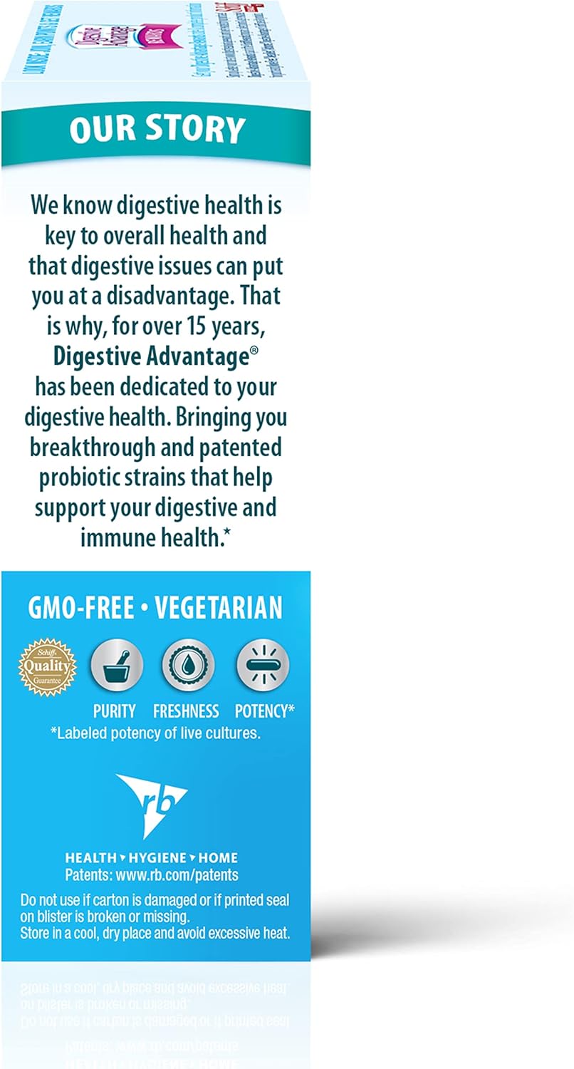 Digestive Advantage IBS Probiotics Capsules for Men and Women - Digestive Health, Intensive Bowel Support, Occasional Bloating Relief, Gut Health - 32ct