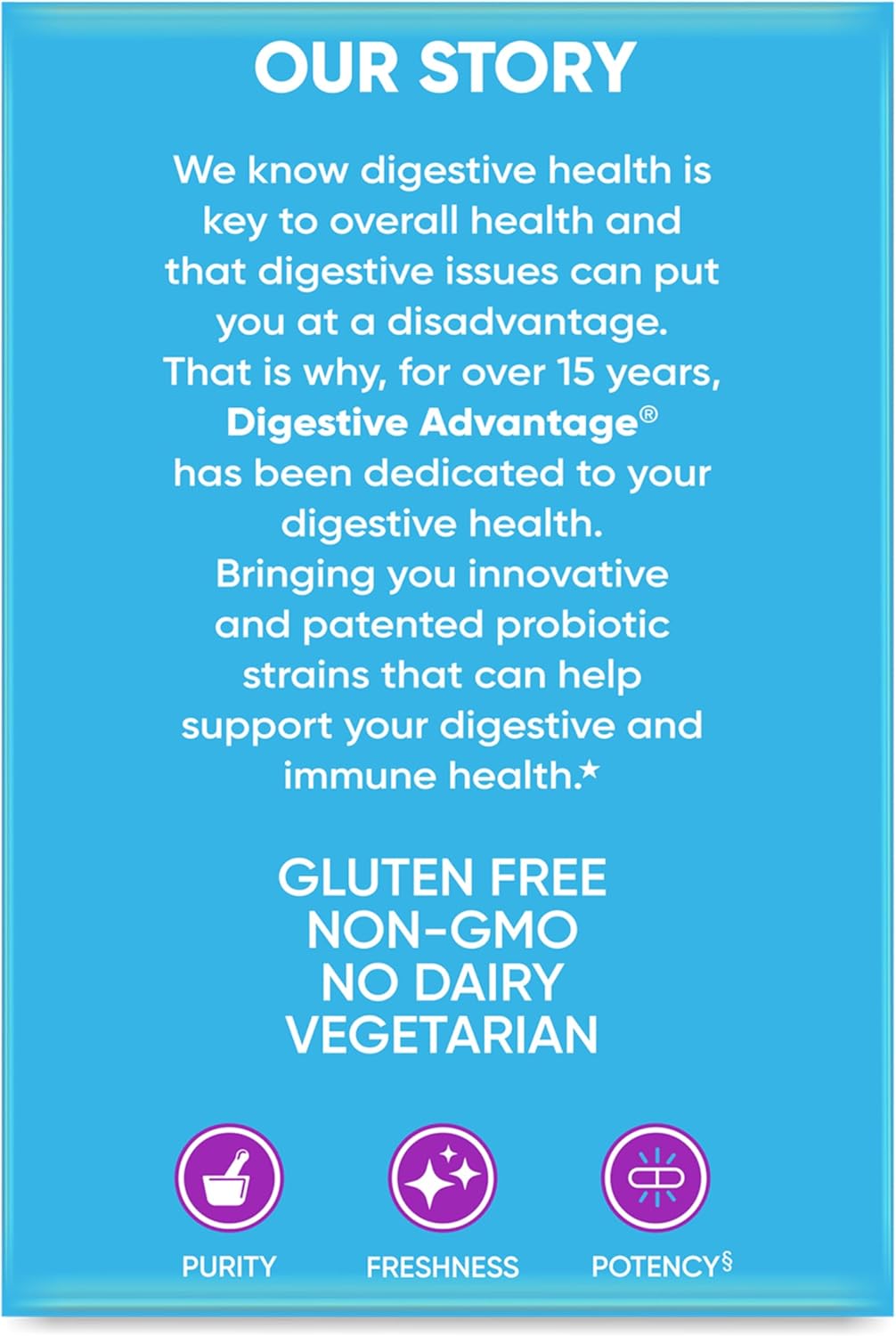 Digestive Advantage Probiotics for Men and Women, 80ct Capsules, Supports Gut Health and Immune System, Reduces Bloating and Diarrhea