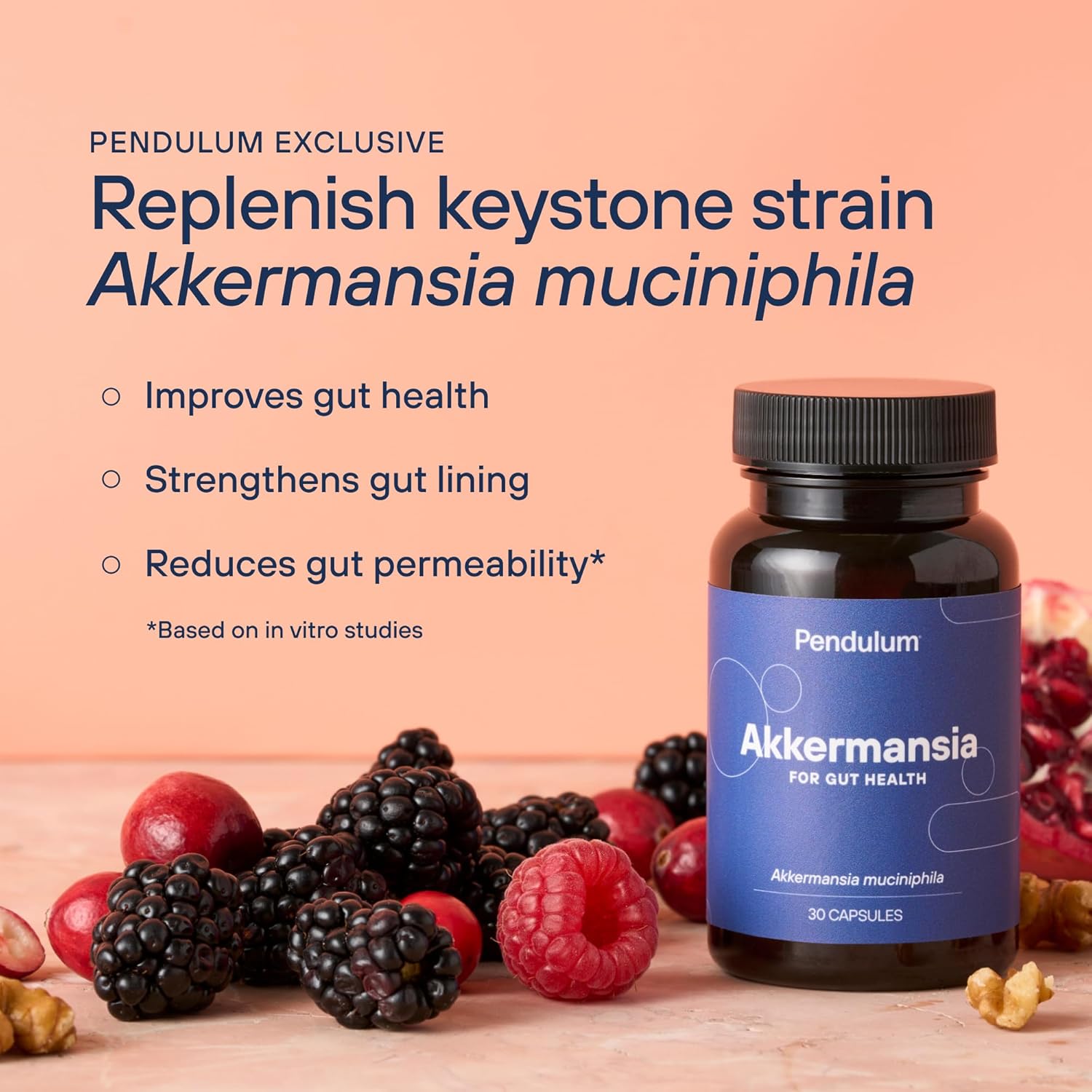 Digestive & Cardio Health Bundle: Pendulum Akkermansia & Polyphenol Booster - Live Probiotic Supplement