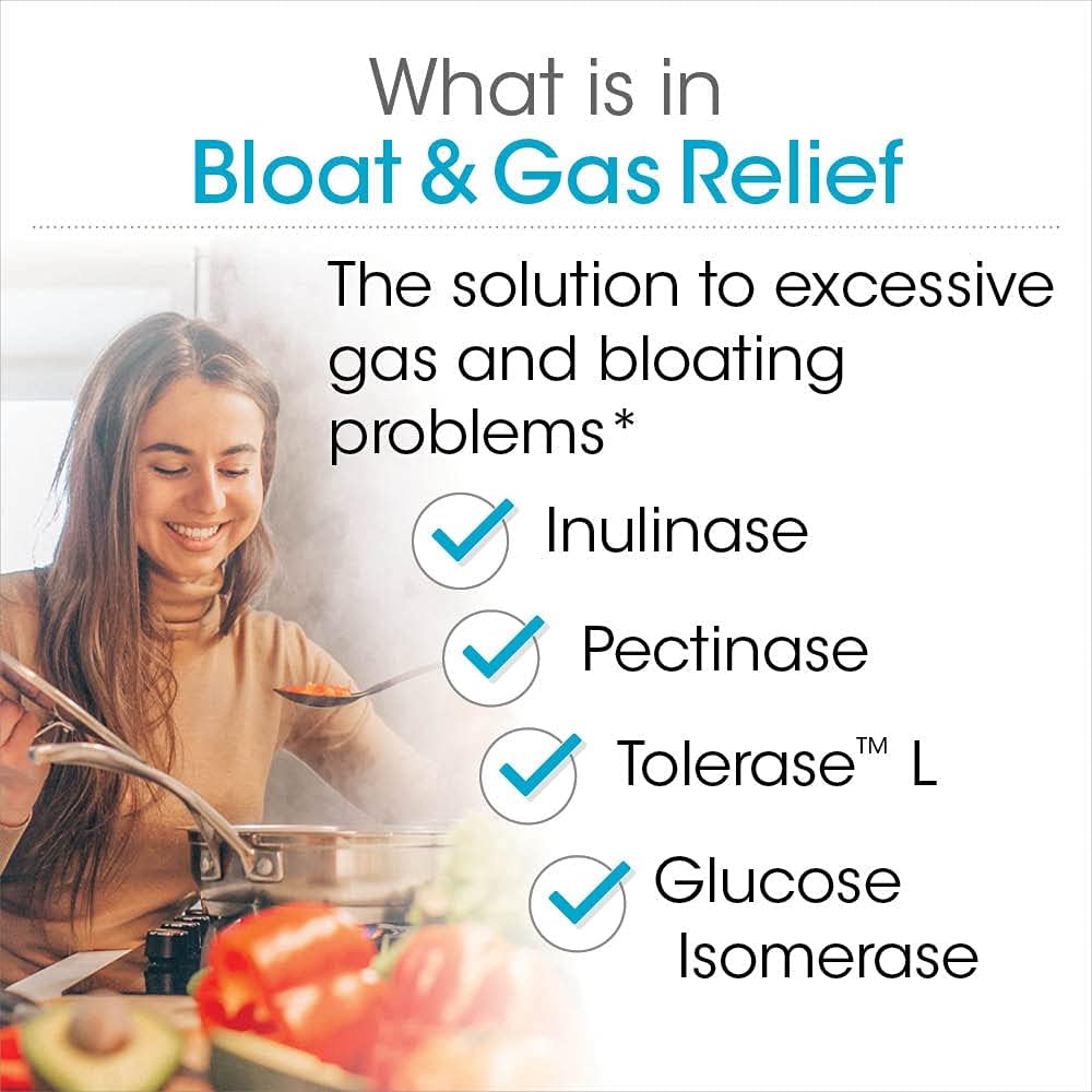 Digestive Enzyme Blend for Bloat & Gas Relief - 30 Servings - FODMAP & Bloating Supplement - Silver Fern Formula with Tolerase L & Pectinase