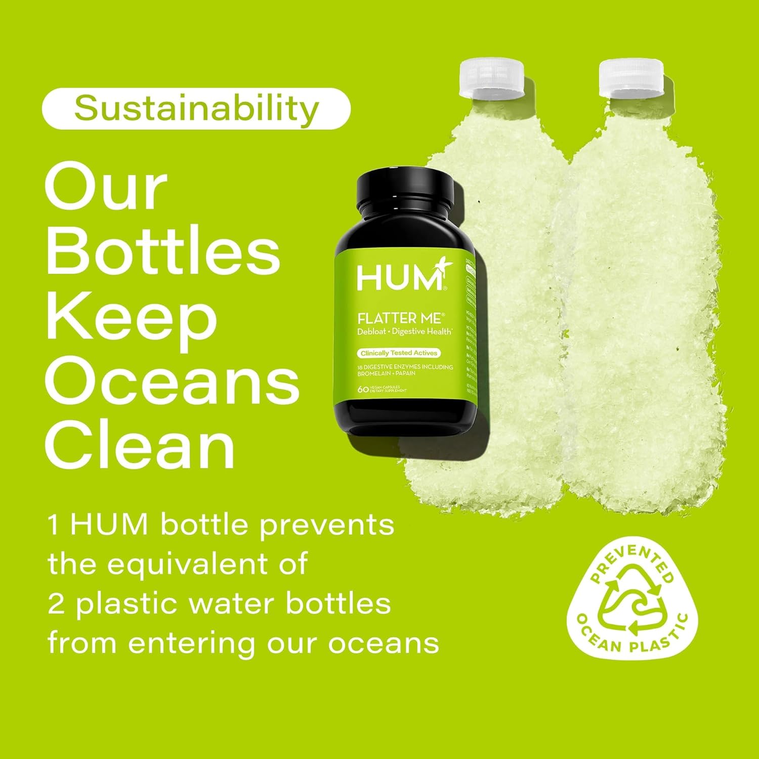 Digestive Enzyme Supplement for Bloating Relief - Vegan Fast-Acting Enzyme Blend for Digestive Health & Debloating - 60 Servings