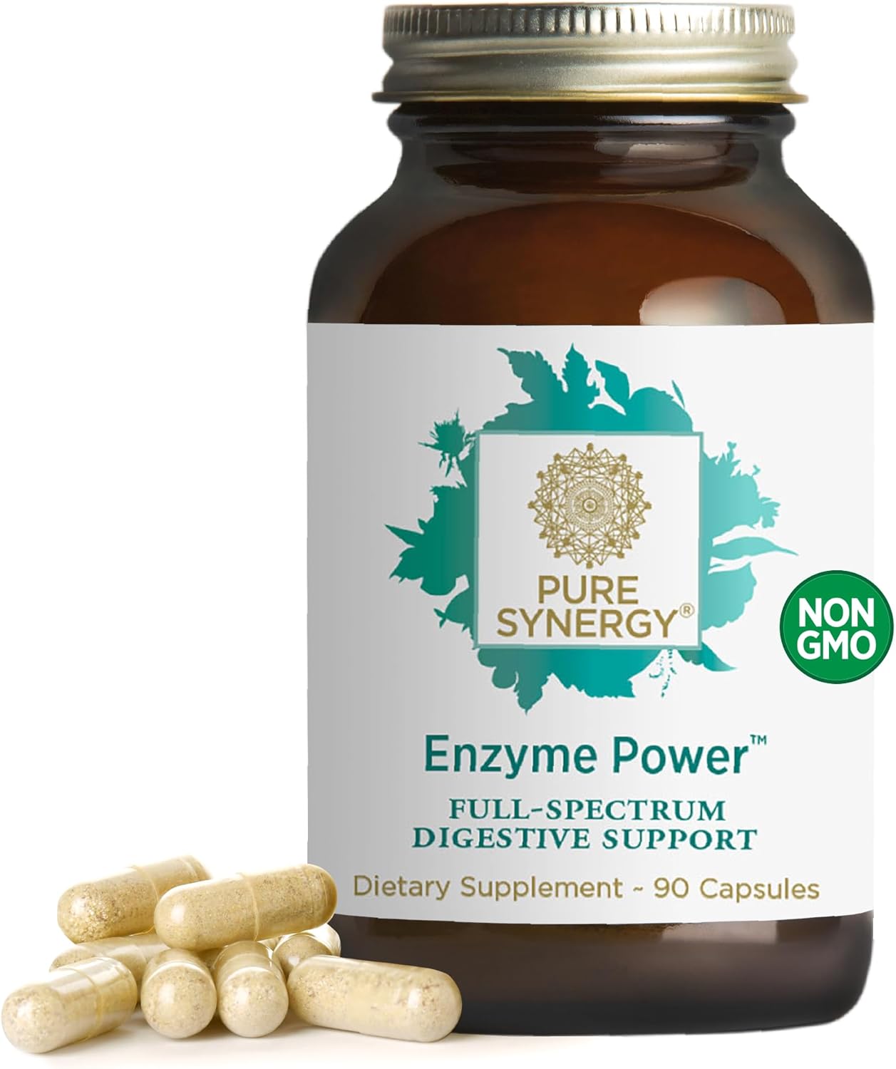 Digestive Enzyme Supplement with Nattokinase, Bromelain, and Serrapeptase for Gut Health (90 Capsules)