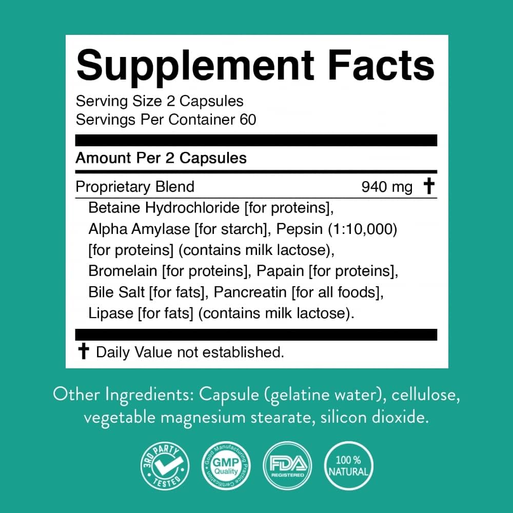 Digestive Enzyme Supplement with Prebiotics and Probiotics for Gut Health and Occasional Indigestion Relief