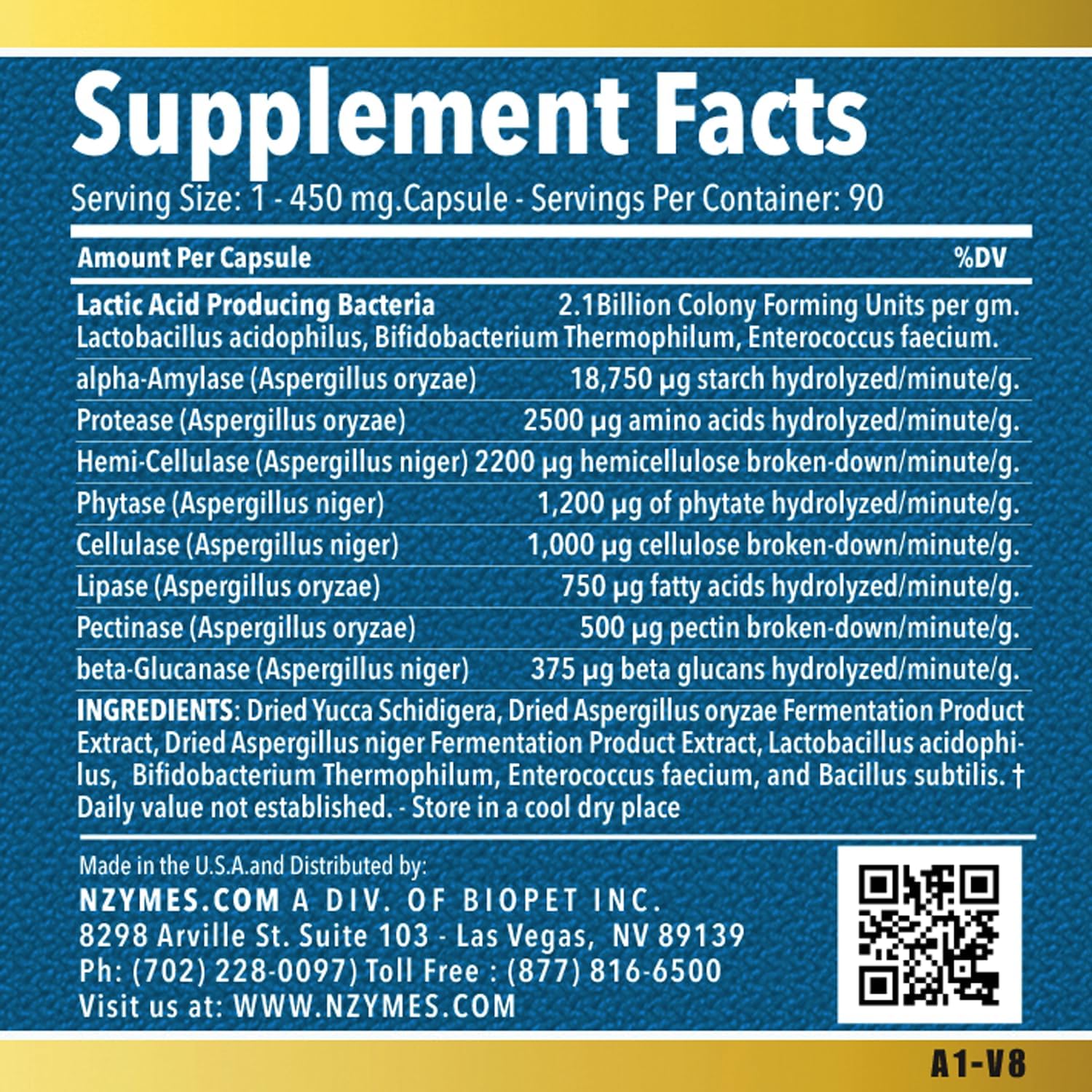 Digestive Enzymes and Probiotics for Digestive Balance - 180 Caplets - USA Made