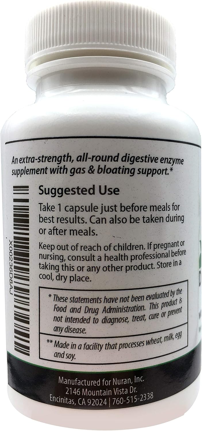 Digestive Enzymes Elite for Gallbladder & Bloating Support - Vegan & Natural - 90 Capsules