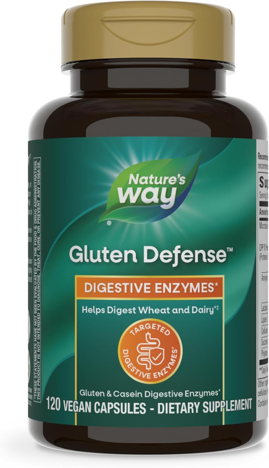 Digestive Enzymes for Gluten and Dairy Digestion - 120 Vegan Capsules