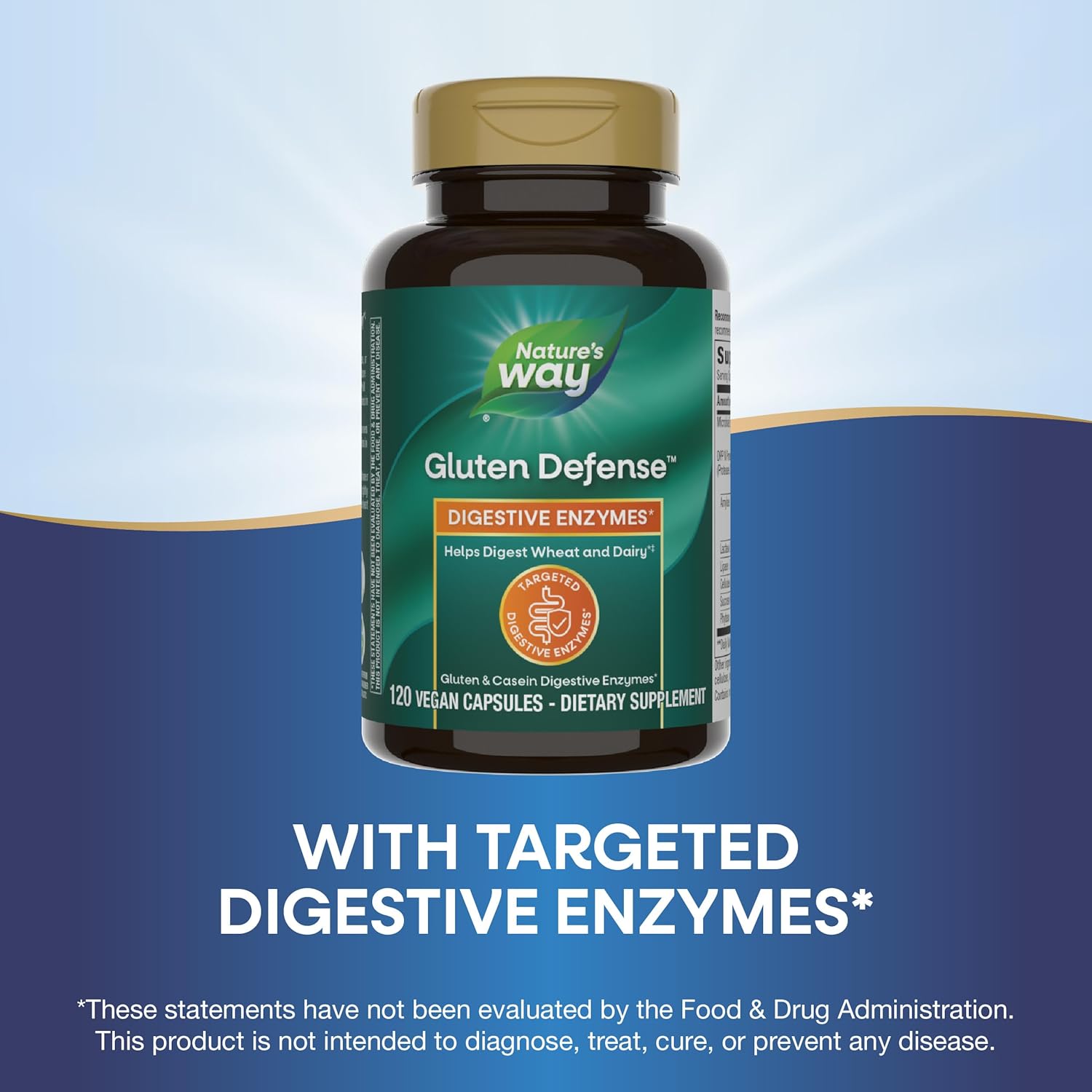 Digestive Enzymes for Gluten and Dairy Digestion - 120 Vegan Capsules