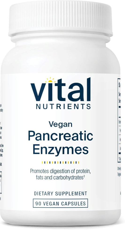 Digestive Enzymes for Women & Men - Vegan Pancreatic Enzymes for Gut Health - Support Digestion, Gas & Bloating Relief - Gluten, Dairy, Soy Free - 90 Capsules