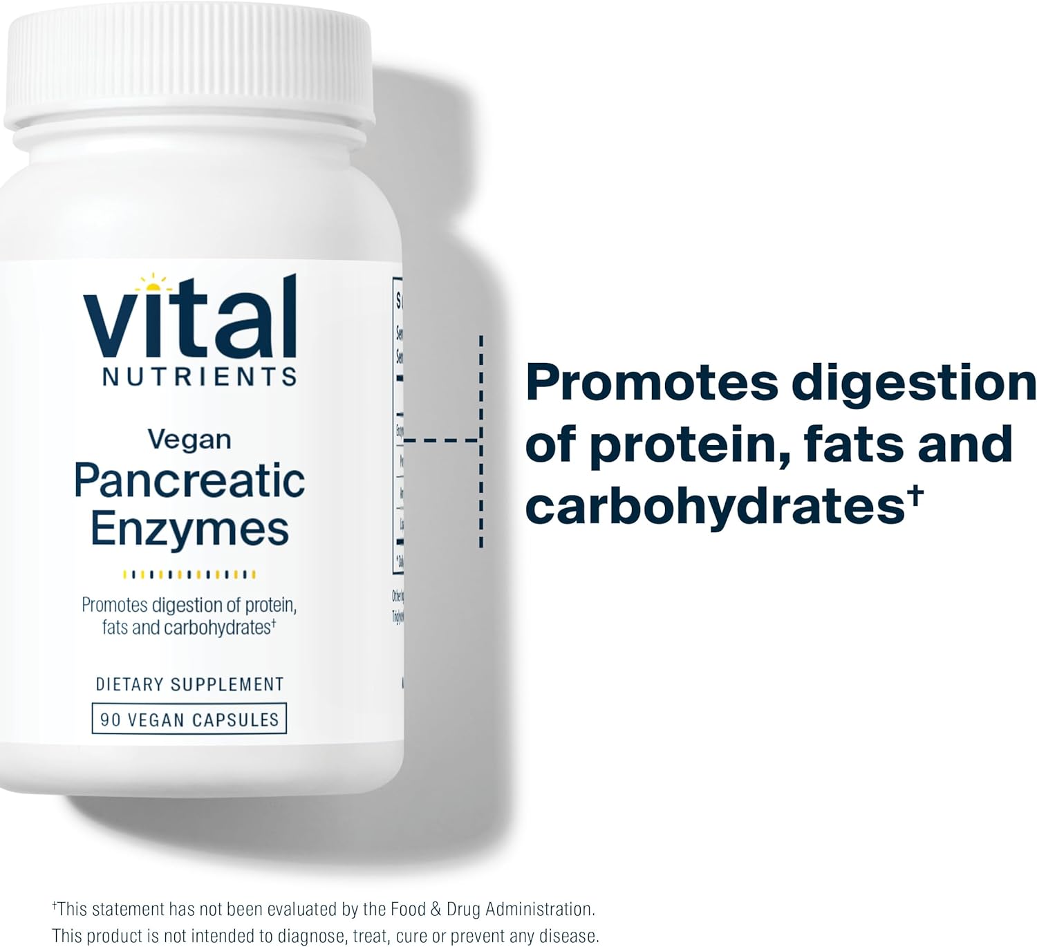 Digestive Enzymes for Women & Men - Vegan Pancreatic Enzymes for Gut Health - Support Digestion, Gas & Bloating Relief - Gluten, Dairy, Soy Free - 90 Capsules