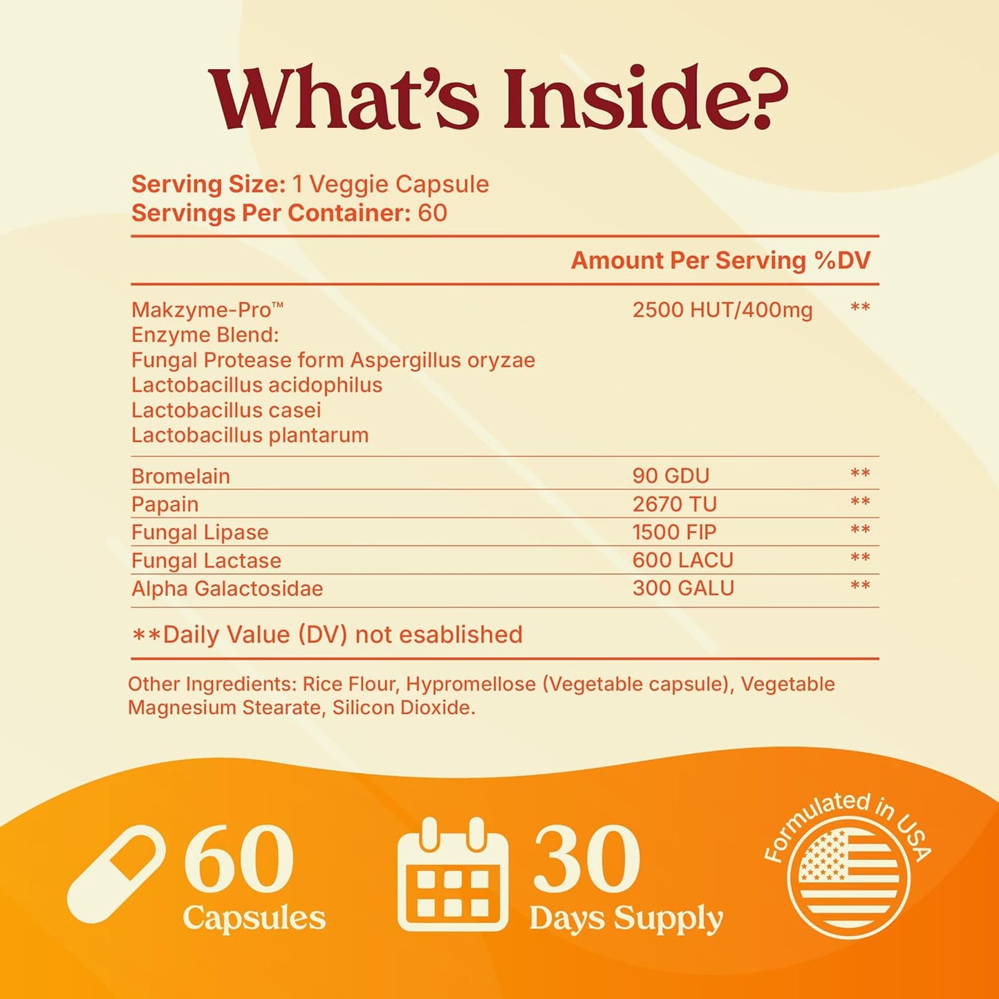 Digestive Enzymes & Probiotic Capsules for Bloating Relief and Digestive Health - 60 Count