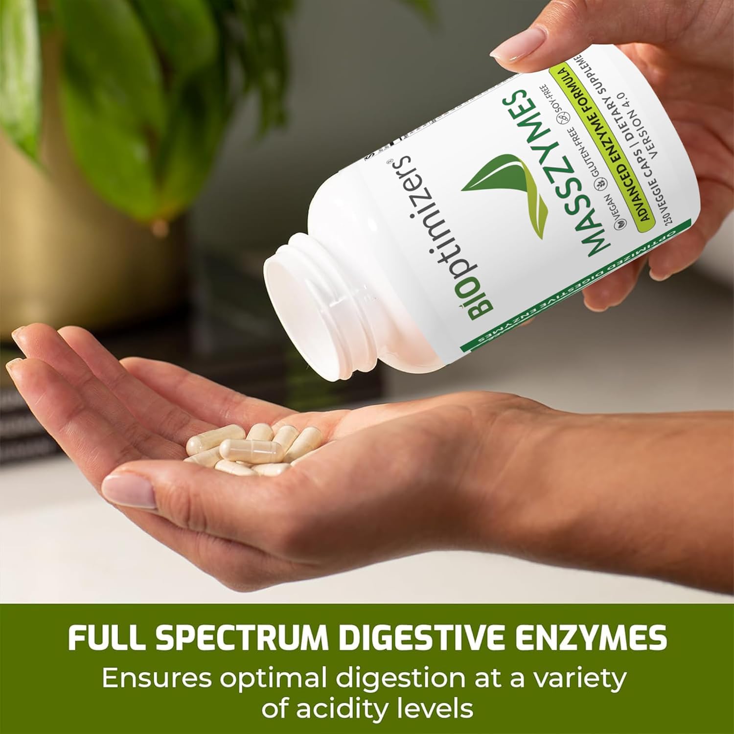 Digestive Enzymes Supplement for Gut Health - Bloating Relief for Men and Women - 250 Capsules - Lipase Amylase Bromelain