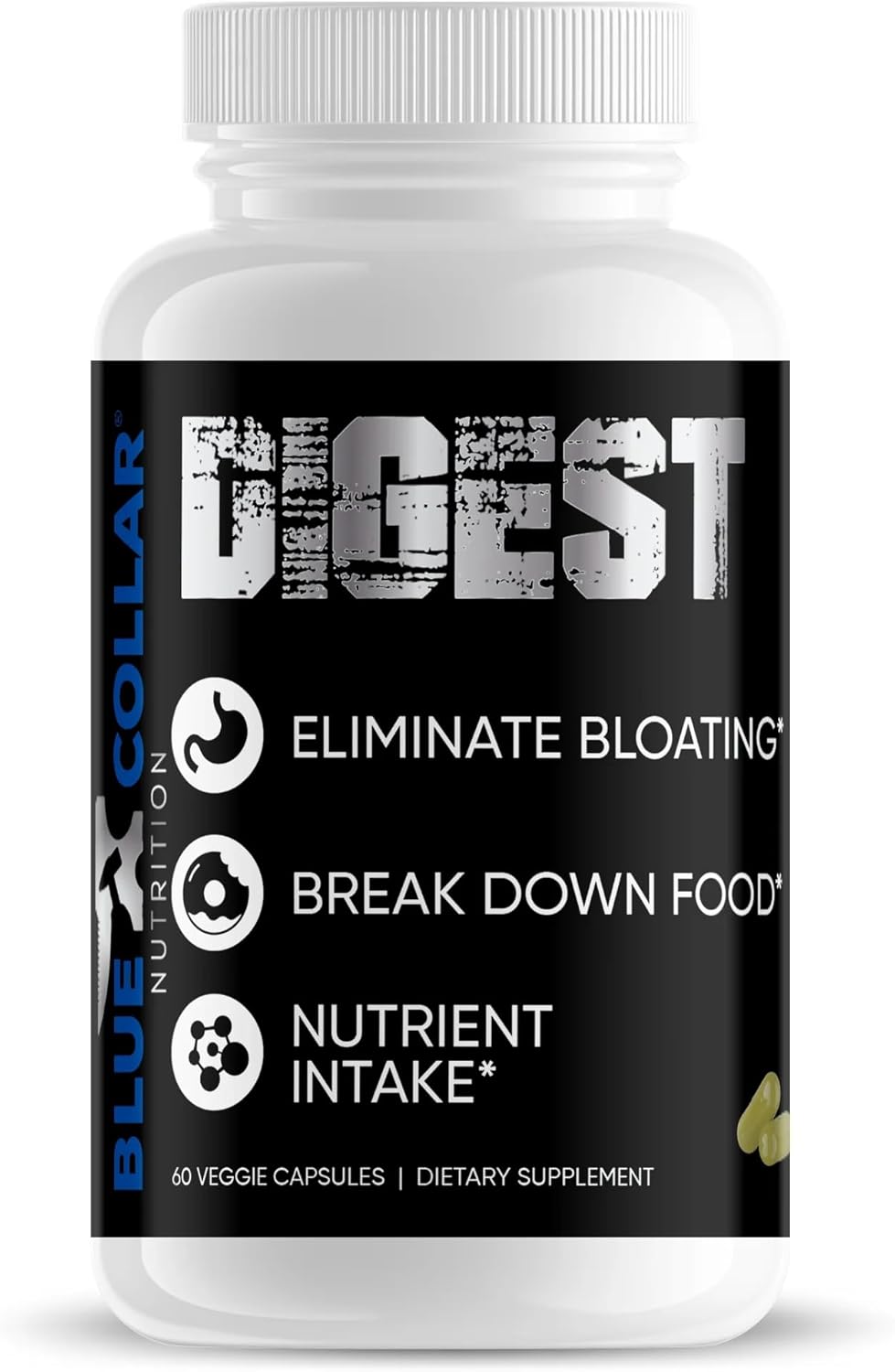 Digestive Enzymes Supplement for Improved Performance - 60 Vegetarian Capsules - Blue Collar Nutrition Digest