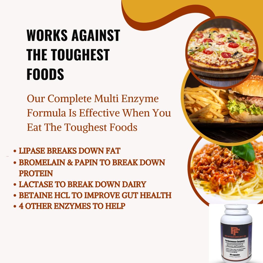 Digestive Enzymes with Betaine HCL for Gut Health - Multi Enzymes for Digestive Health and Bloating Relief - 90 CT