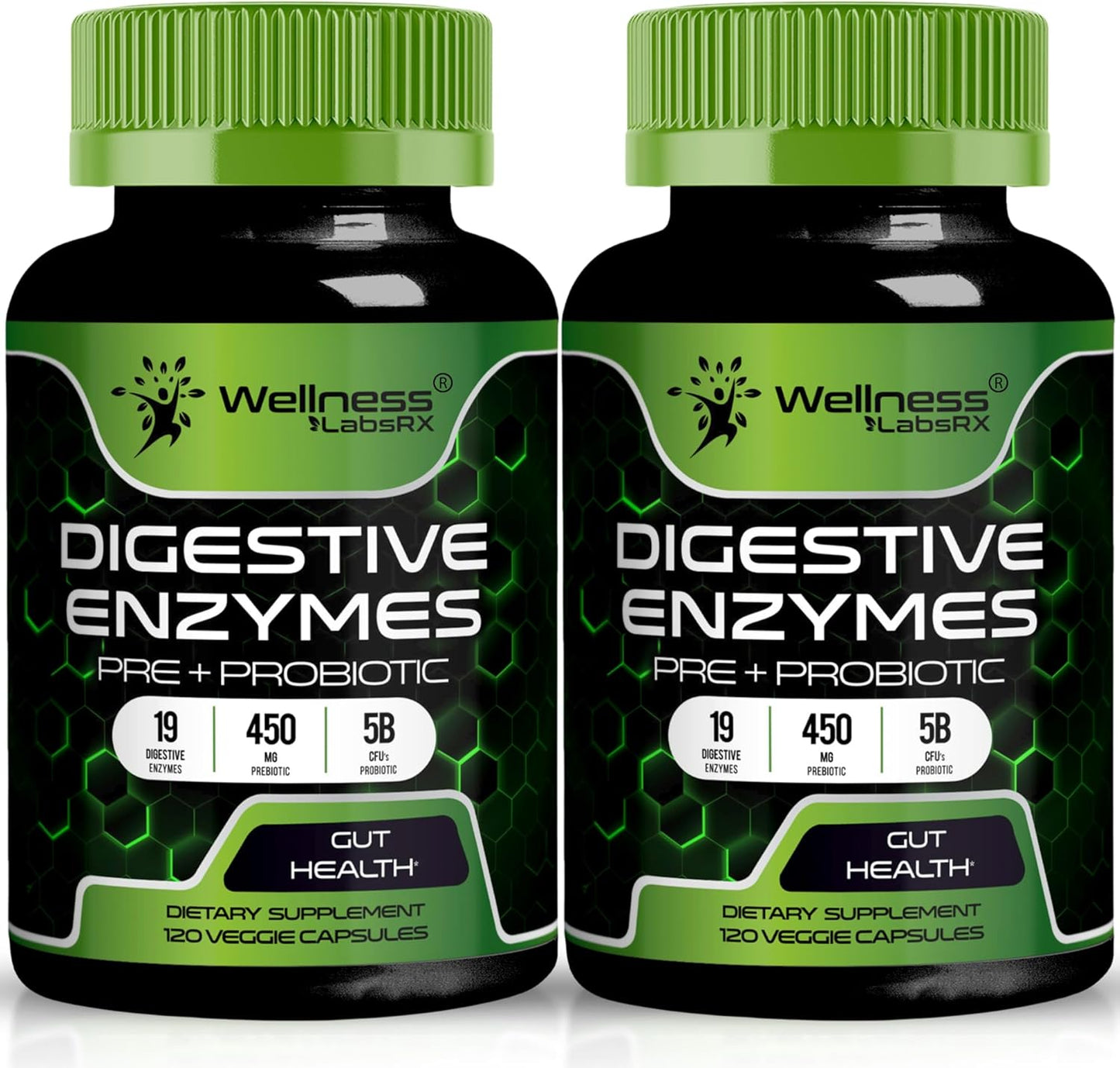 Digestive Enzymes with Probiotics and Prebiotics - 5 Billion CFUs - Support Digestion & Gut Health - 240 Capsules Total