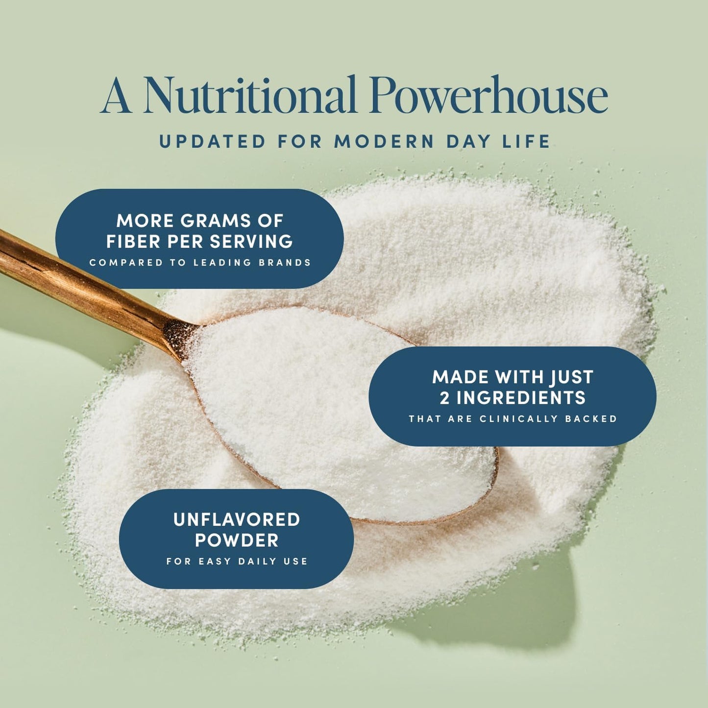 Digestive Health Fiber Supplement Powder with Prebiotics - Non-GMO & Gluten Free Soluble Fiber - 30 Servings