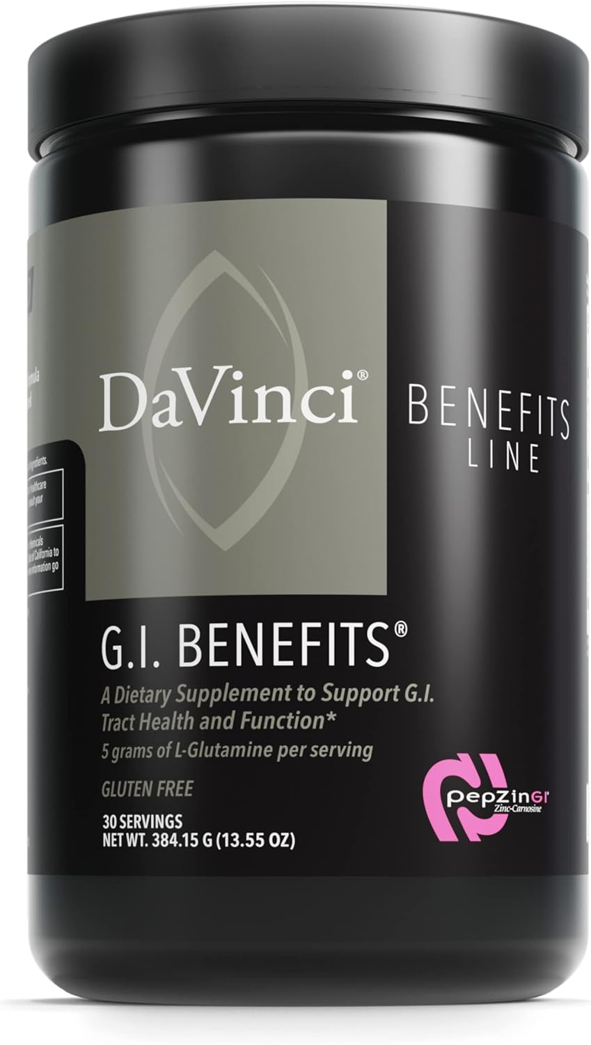 Digestive Health Supplement Powder with Zinc & L-Glutamine for Men & Women - Immune System Support - Gut Health - 30 Servings