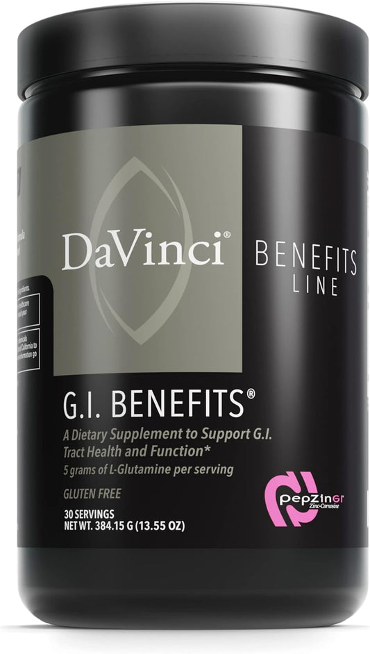 Digestive Health Supplement Powder with Zinc & L-Glutamine for Men & Women - Immune System Support - Gut Health - 30 Servings
