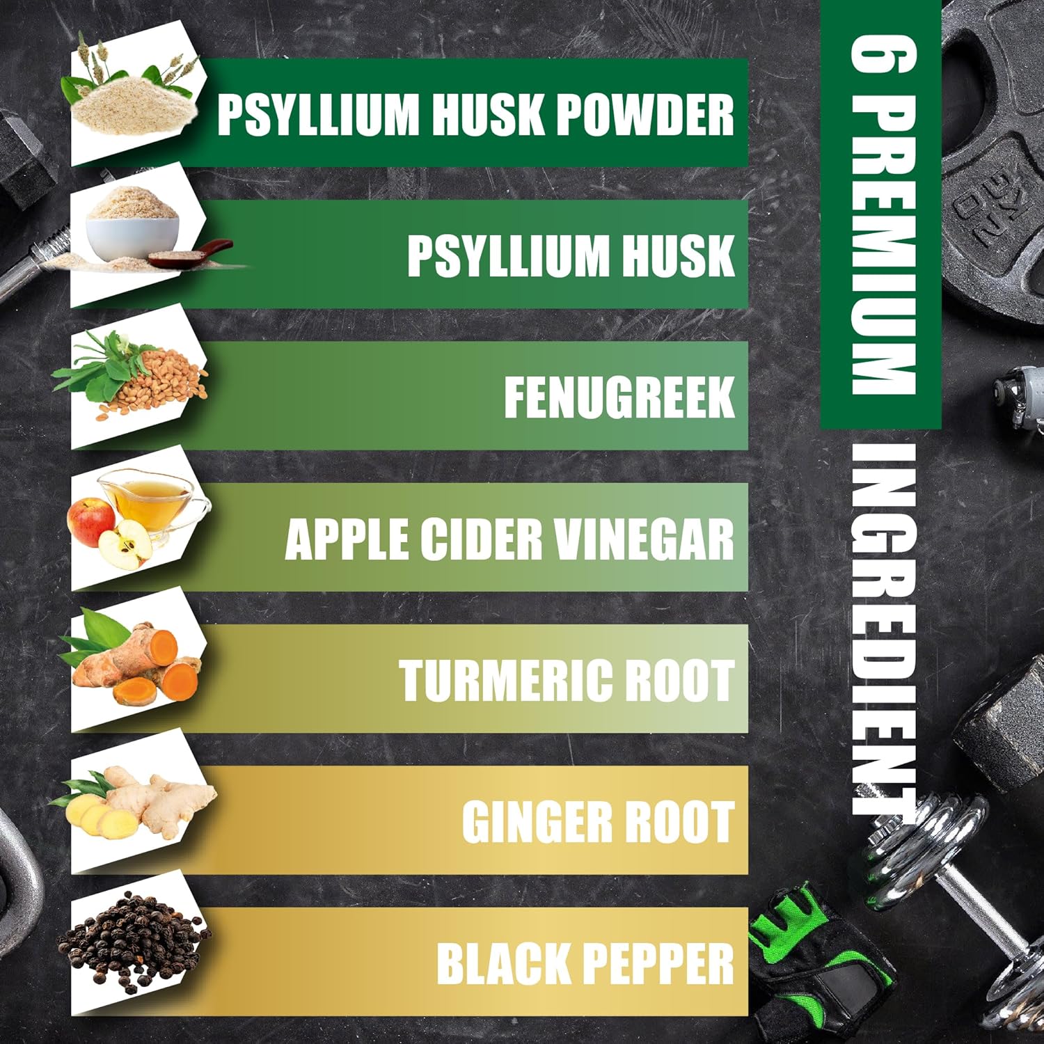 Digestive Health Support Capsules with Psyllium Husk, Fenugreek, Apple Cider Vinegar, Turmeric, Ginger, Black Pepper - 120 Count