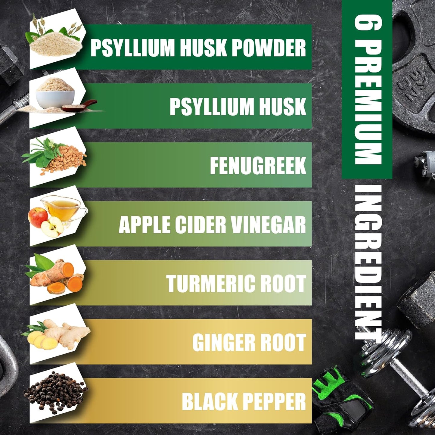 Digestive Health Support Supplement with Psyllium Husk Fiber, Fenugreek, Apple Cider Vinegar, Turmeric - 240 Capsules