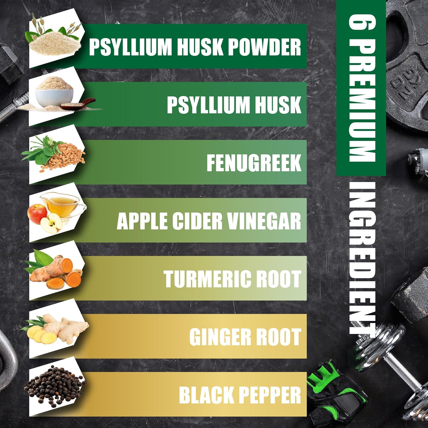 Digestive Health Support Supplement with Psyllium Husk Fiber, Fenugreek, Apple Cider Vinegar, Turmeric - 240 Capsules