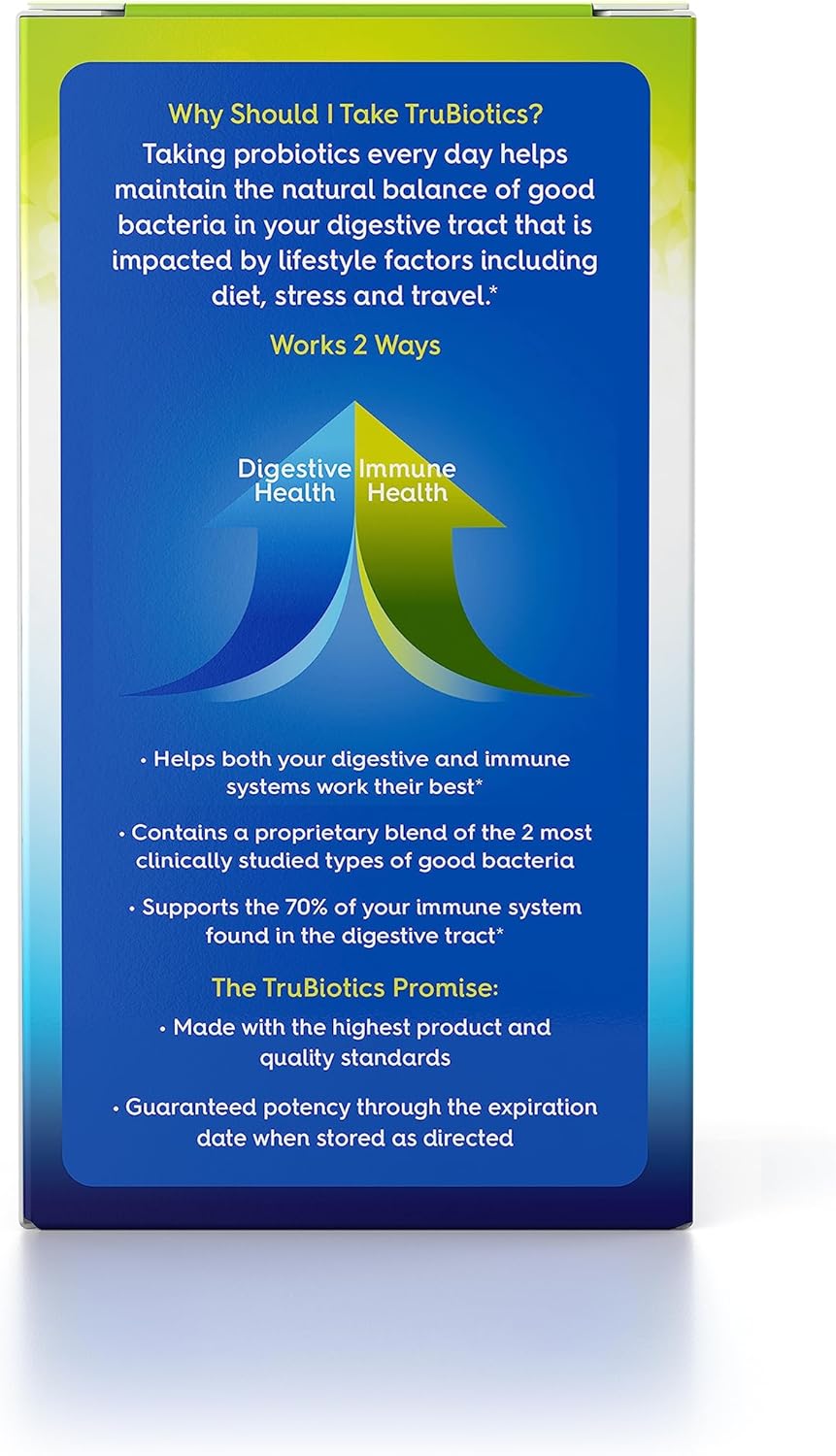 Digestive & Immune Support Probiotic Supplement with Prebiotics for Regularity & Comfort - 30 Capsules