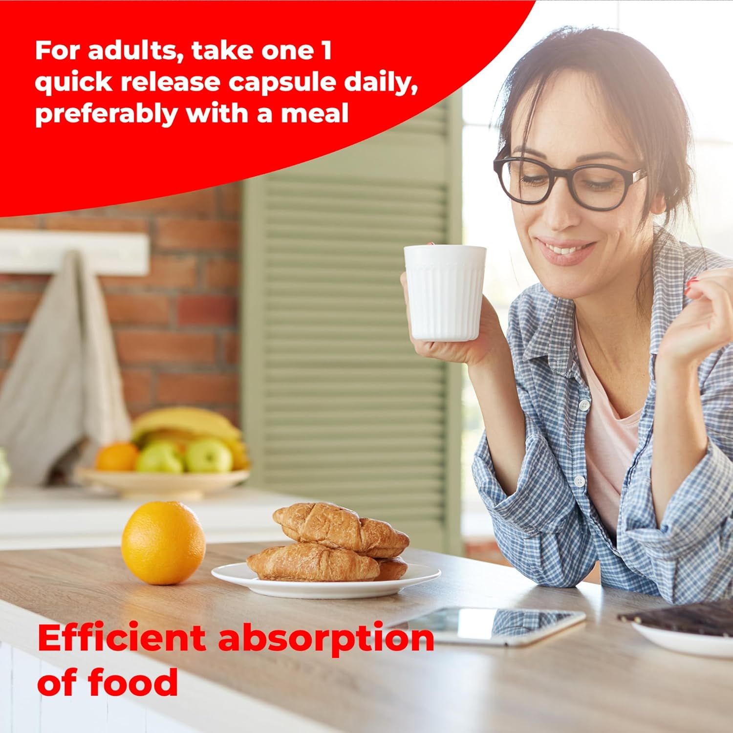 Digestive Multi Enzyme Ultra Blend Supplement - Gluten Digestive Support for Gut Health & Nutrient Absorption - 60 Day Supply, Vegetarian Formula