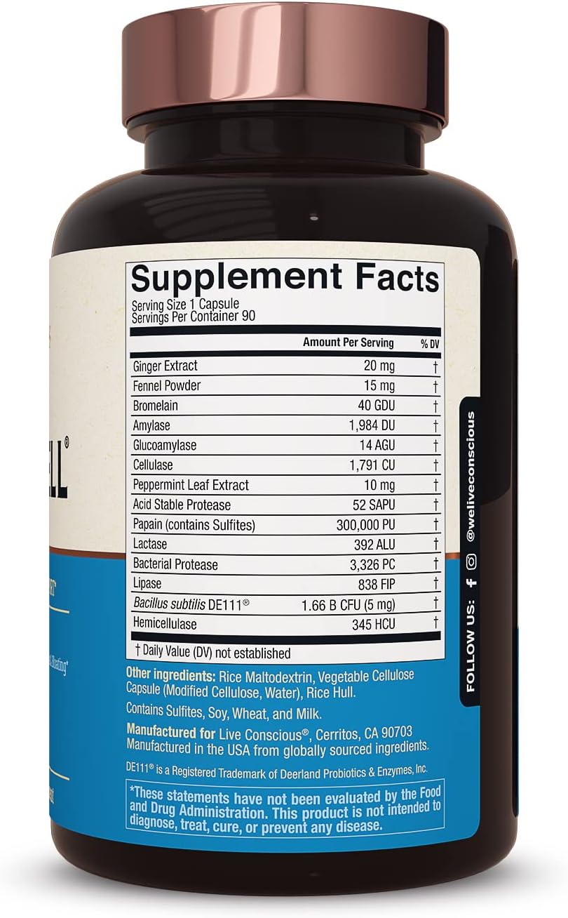 DigestWell Immediate Support - Fast-Acting Digestive Formula with Enzymes, Probiotics, & Herbs - Reduces Gas & Bloating - 90 Capsules (2-Pack)