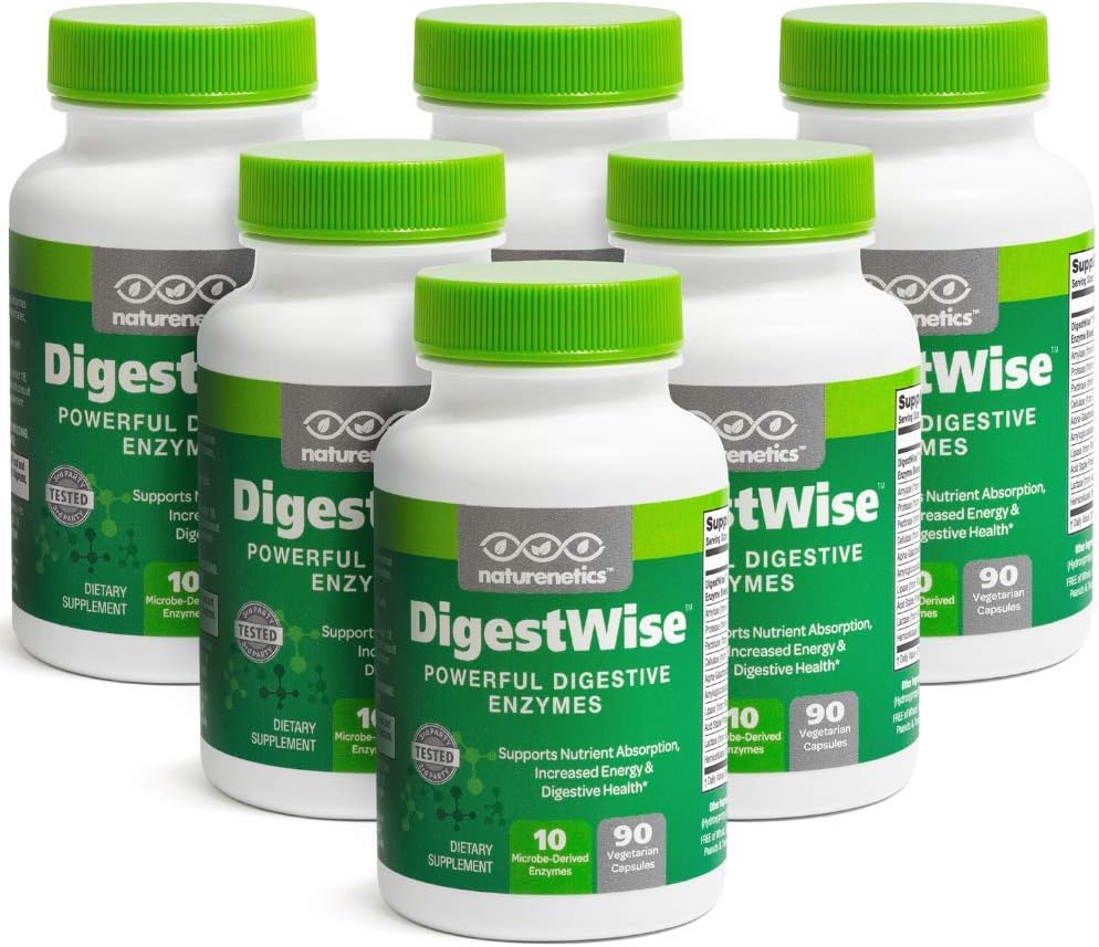DigestWise Digestive Enzymes - Vegan Formula for Digestion Support & Relief - 10 Powerful Enzymes - Keto Friendly - 90 Capsules