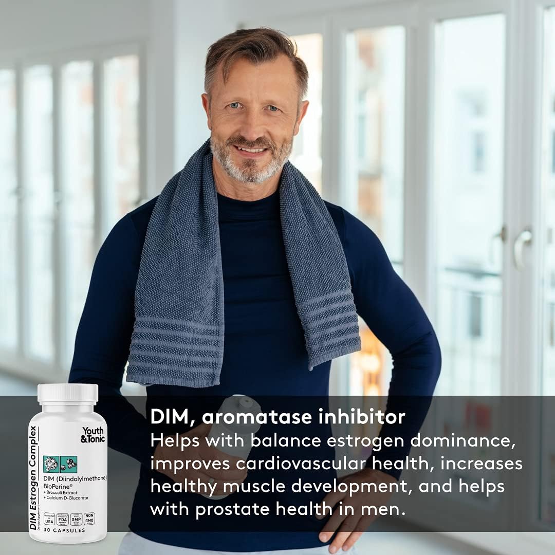 DIM BioPerine Supplement for Hormone Balance & Estrogen Metabolism Support - 30 Pills