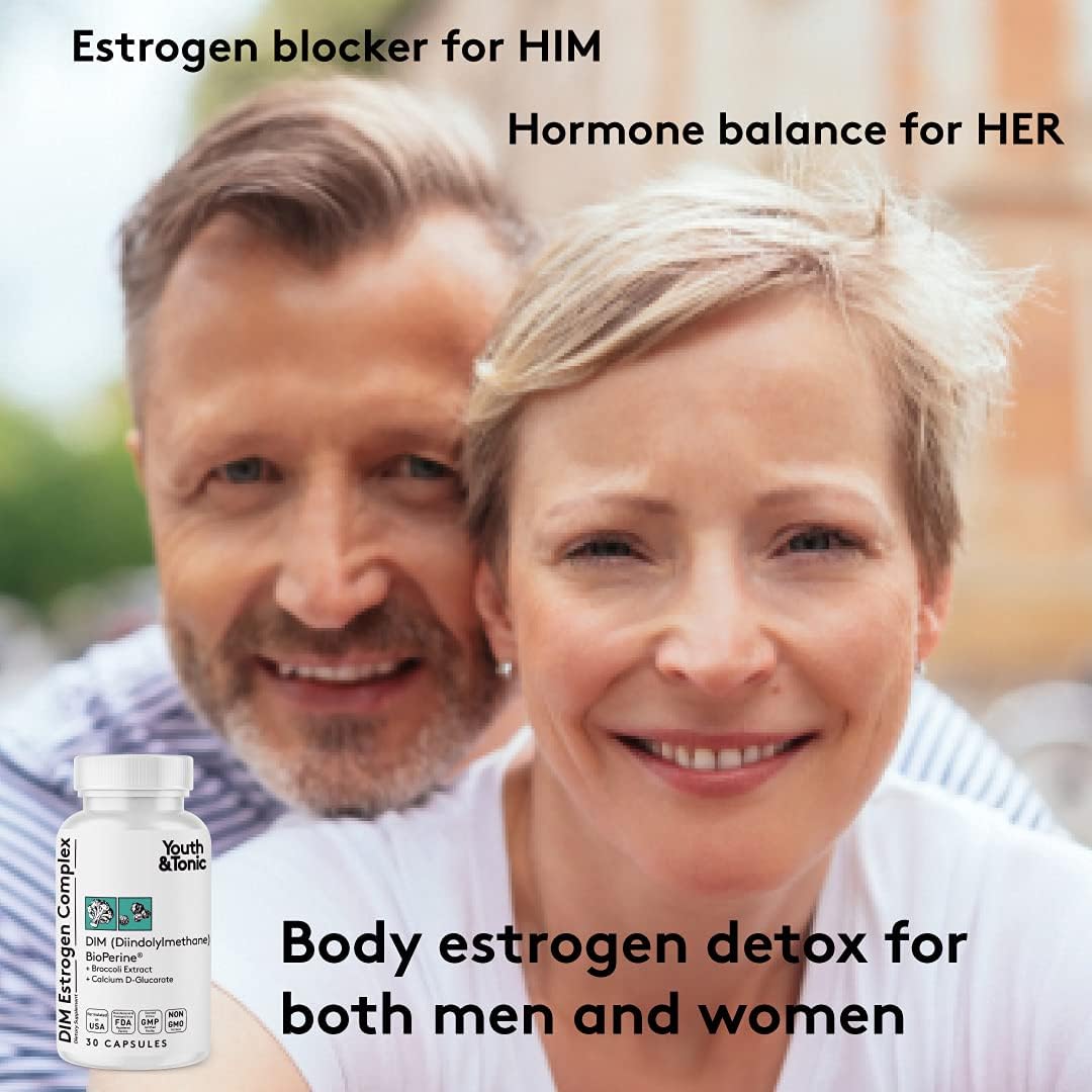 DIM BioPerine Supplement for Hormone Balance & Estrogen Metabolism Support - 30 Pills
