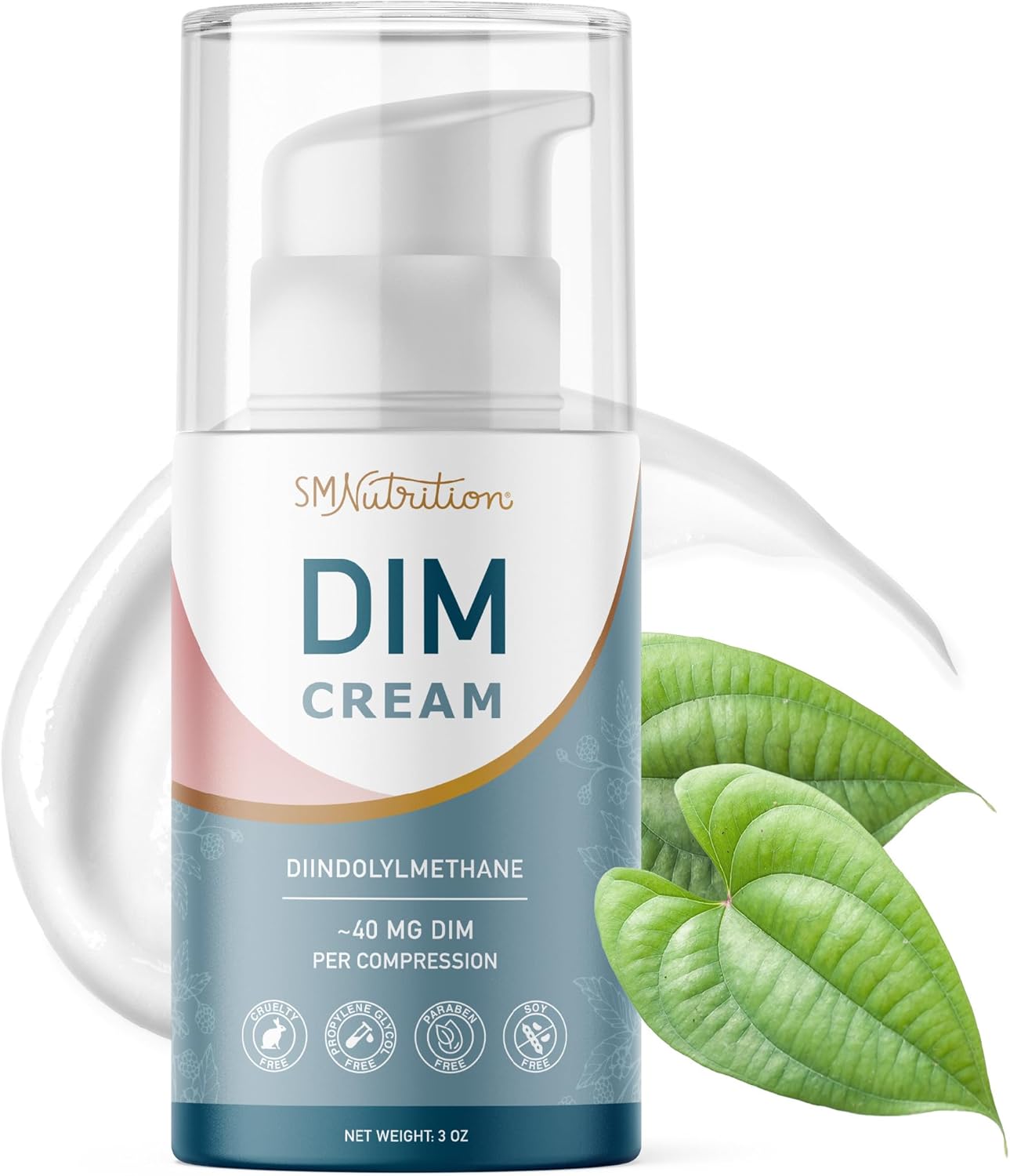 DIM Cream Supplement for Women | Hormone Balancing & Menopause Relief | Diindolylmethane Cream Supports Estrogen Balance, Hormonal Acne & Hot Flashes | Soy-Free | 40mg/serving