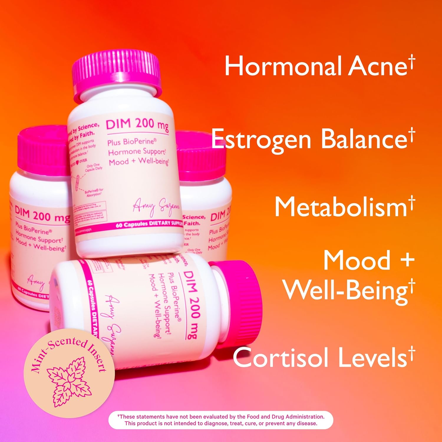 DIM Plus Bioperine Supplement for Women - Hormone Harmony & Menopause Support - Vegan 60 Day Supply