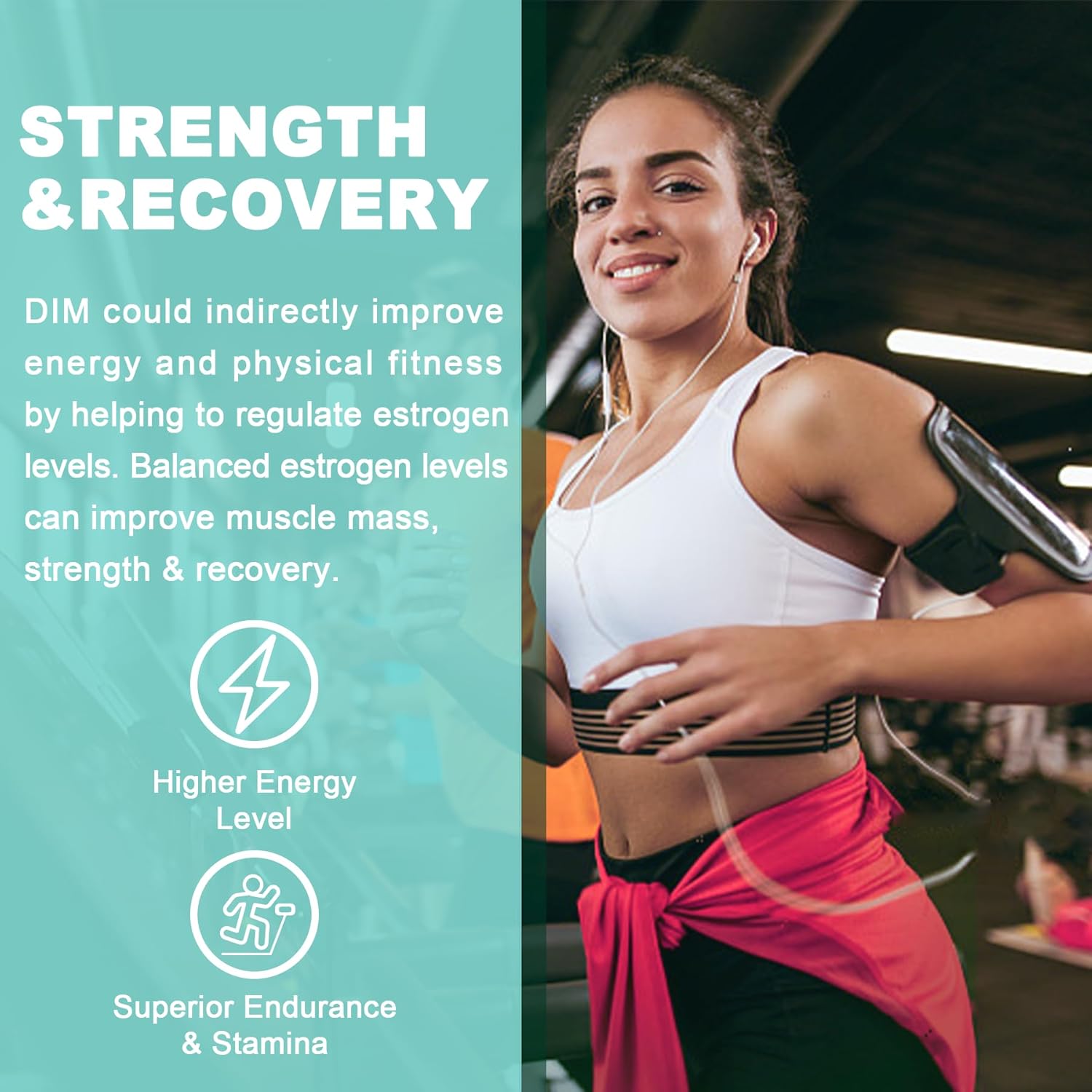 DIM Supplement for Women 400mg - Sugar Free Gummies with Biotin and Flaxseed Oil - Hormone Balance for Menopause and Prostate - 60 Count